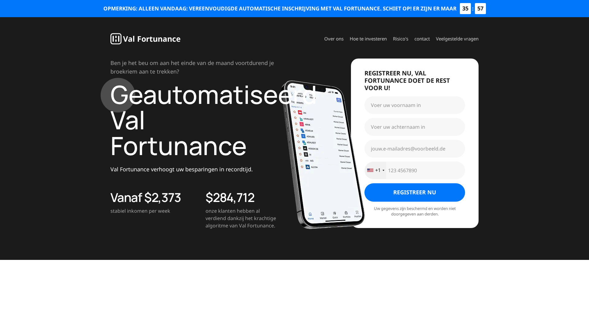 Screenshot of valfortunancetrade.com