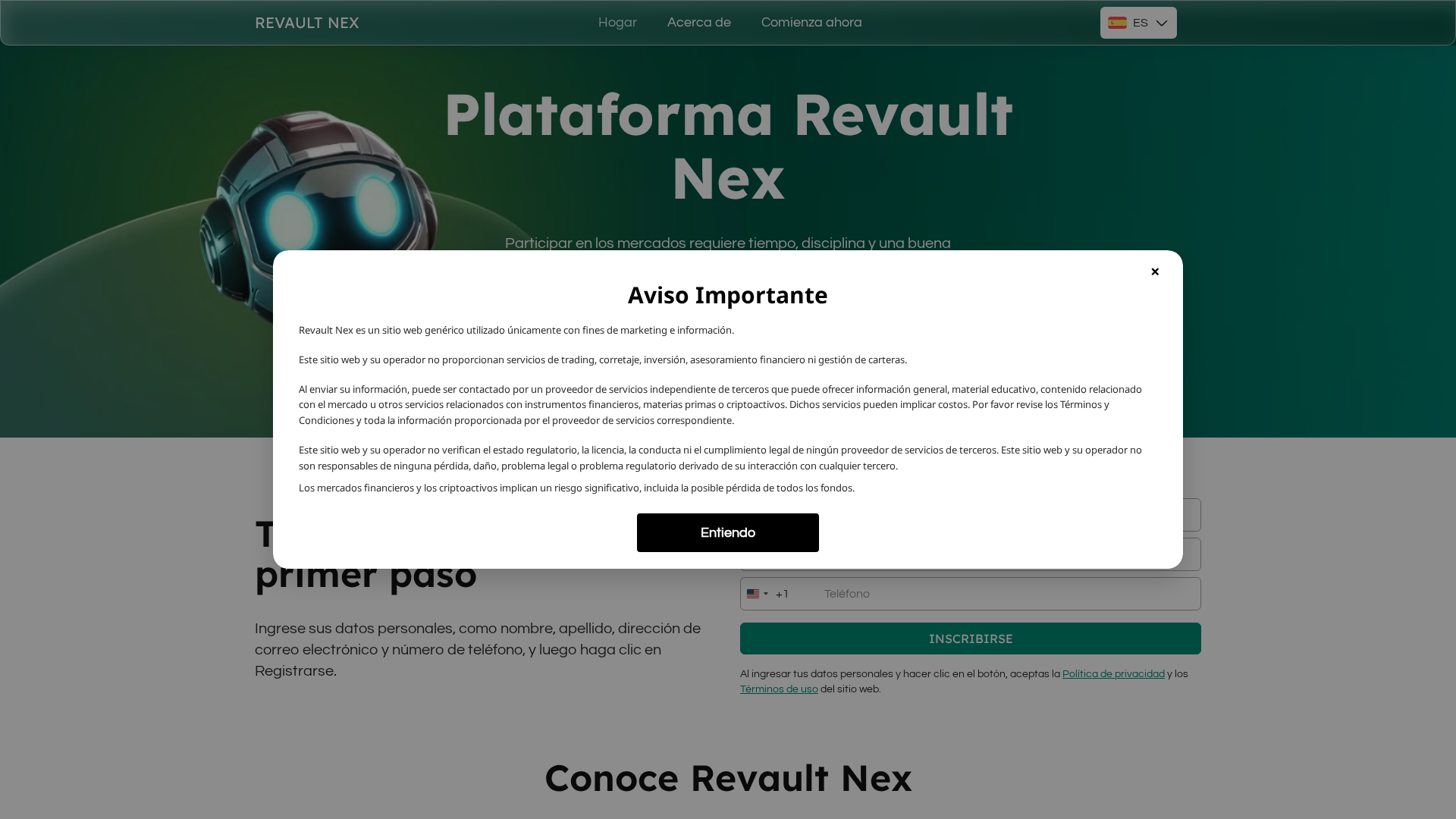 Screenshot of revaultnex-es.live