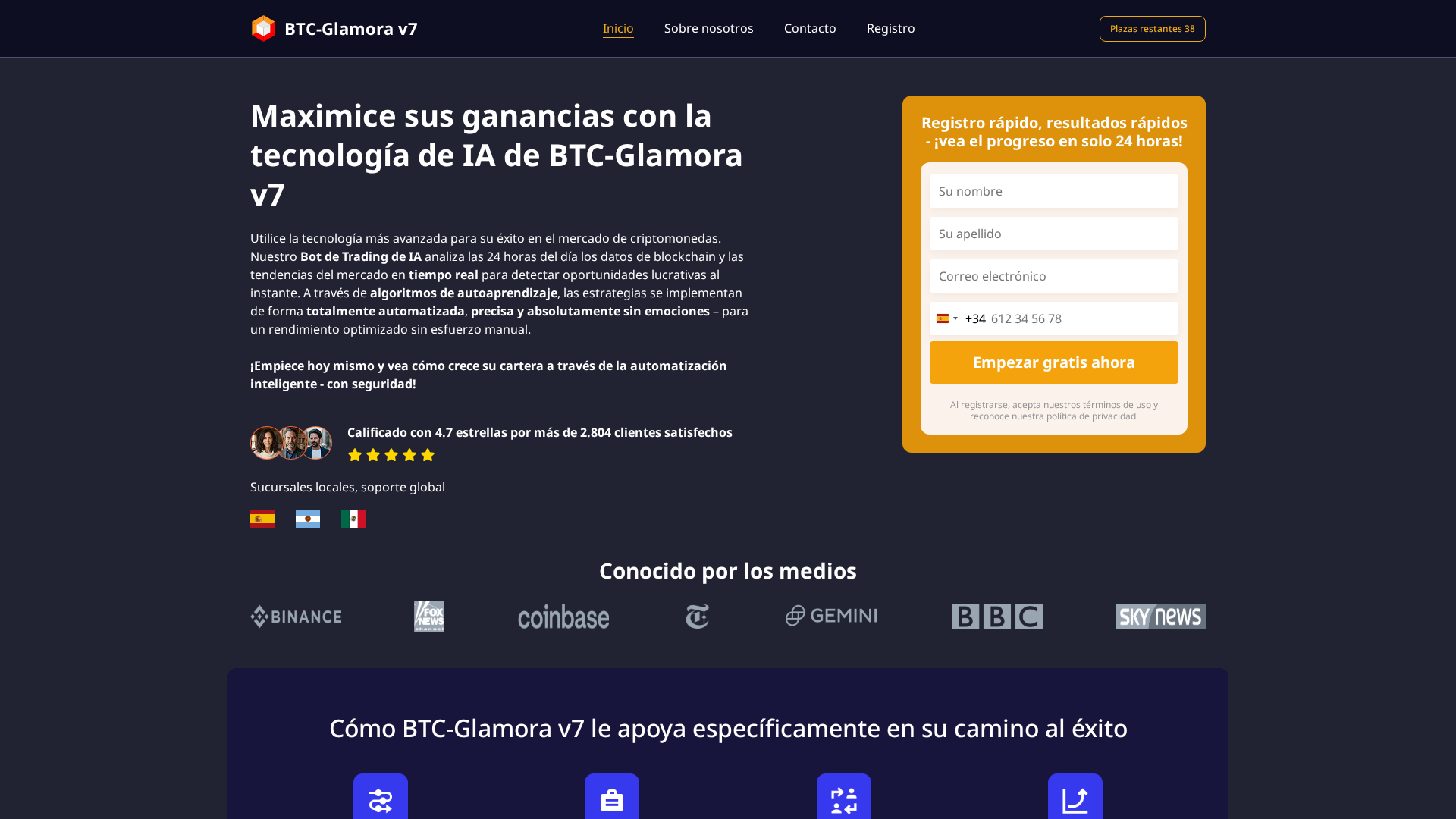 Screenshot of btcglamorav7.es