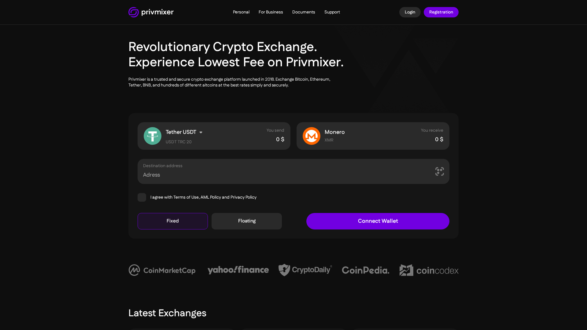 Screenshot of ecocoin.bond