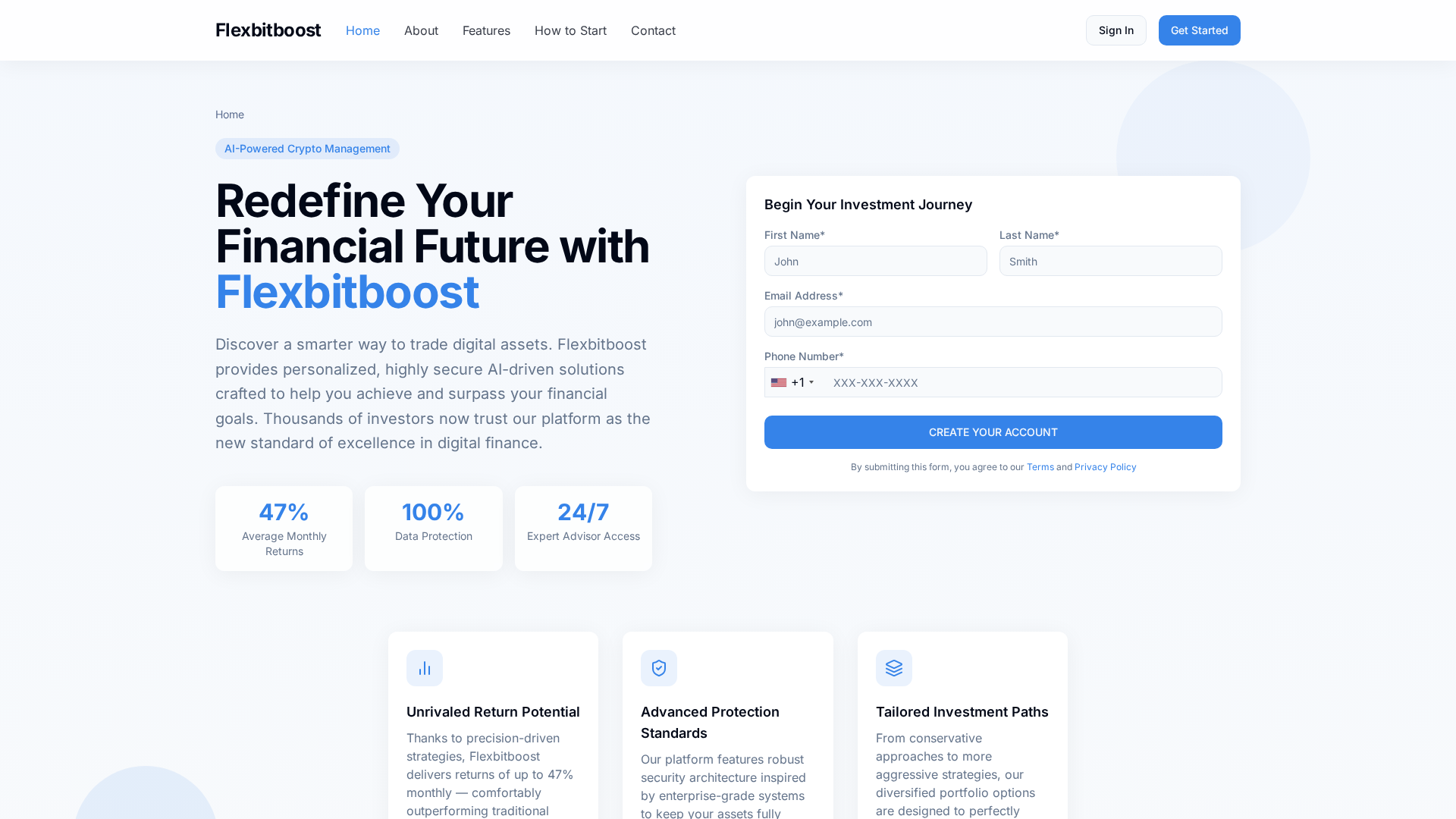 Screenshot of flexbitboostai.com