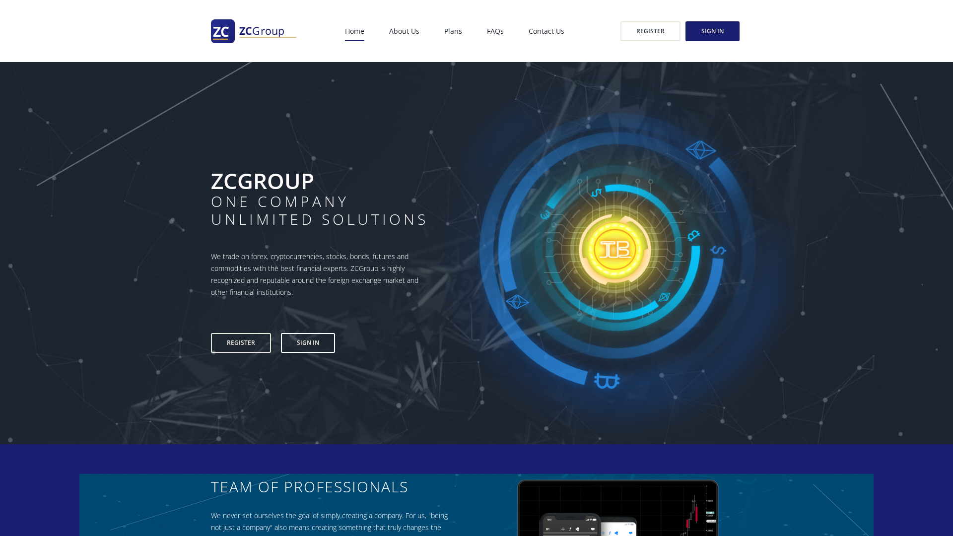 Screenshot of zcgroups.org