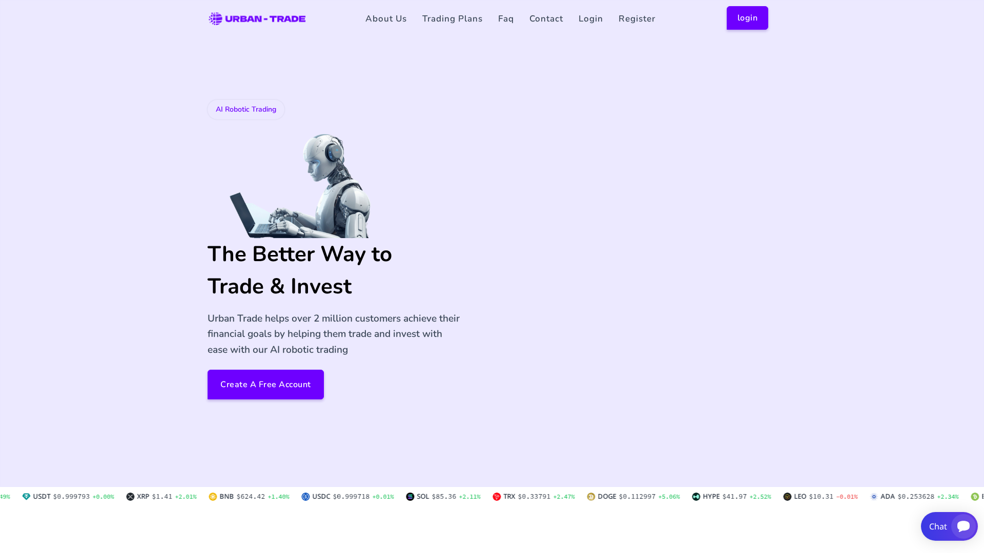 Screenshot of urban-tradeltd.com