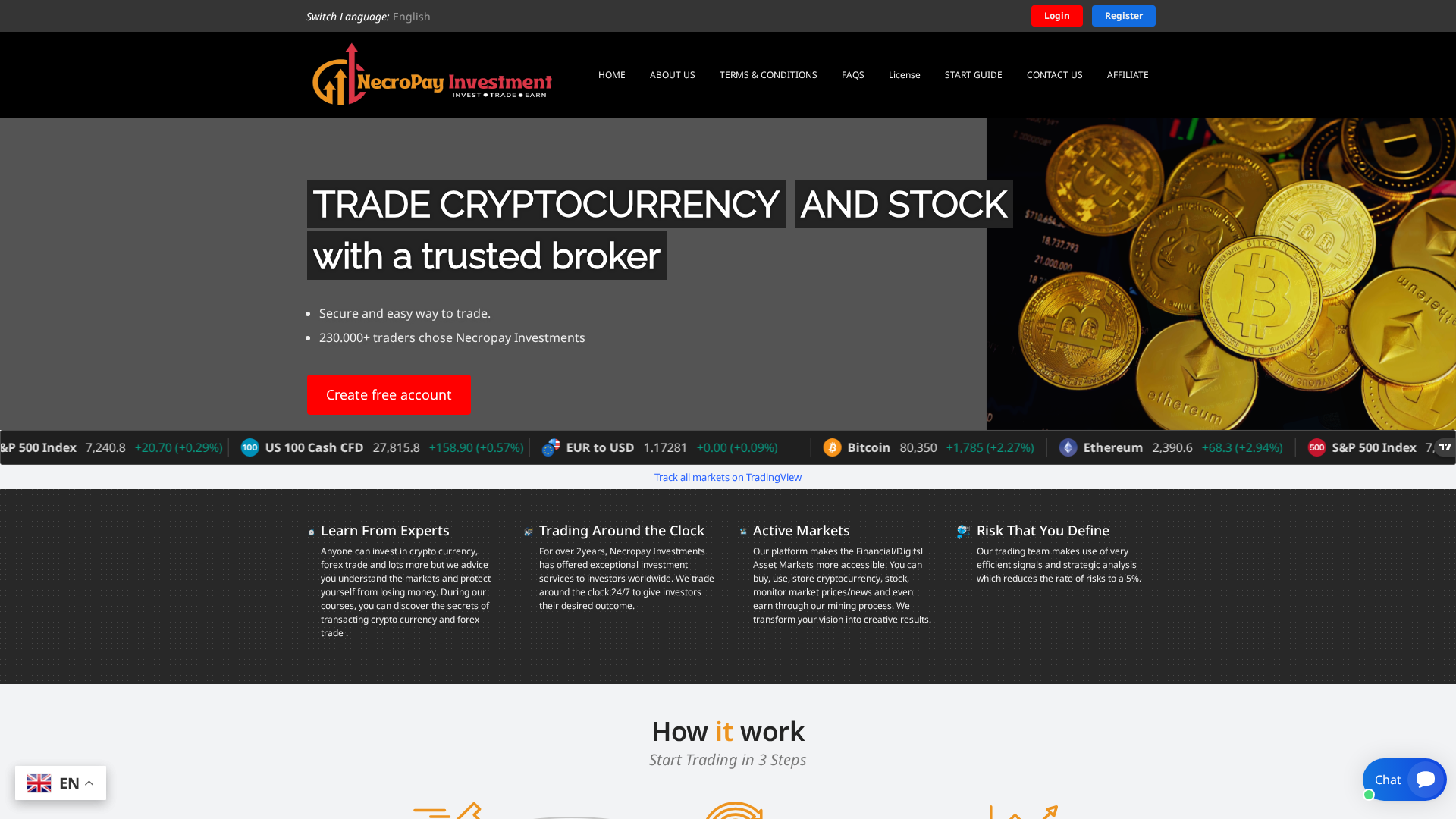 Screenshot of necrpinvest.pro