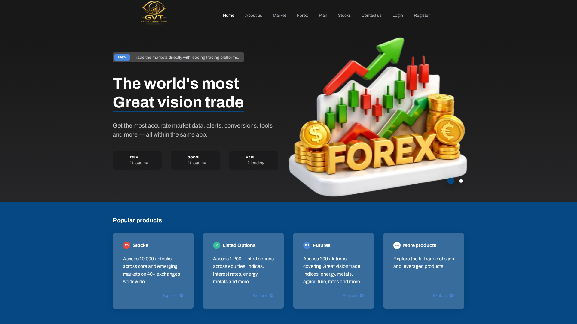 Screenshot of greatvisiontrade.live