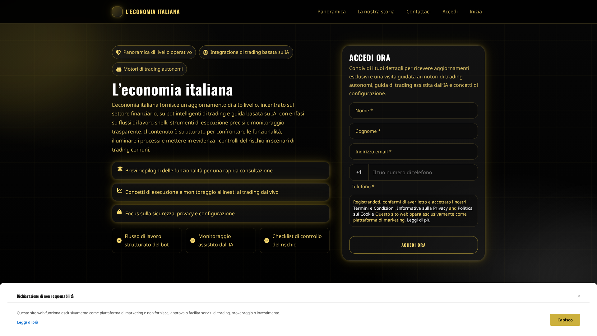 Screenshot of leconomiaitaliana.shop