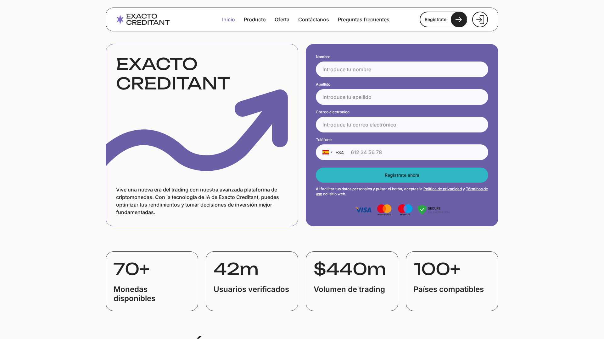 Screenshot of exacto-crediitant.com