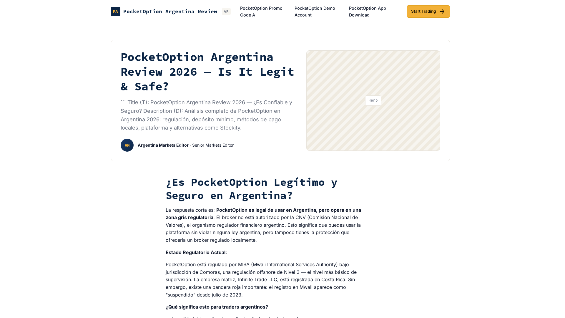 Screenshot of pocketoptionbrokerar.com