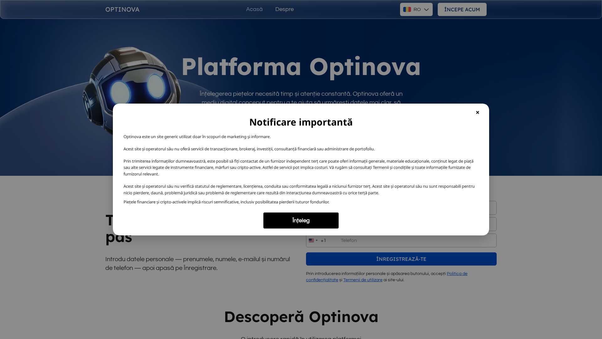 Screenshot of optinova-ro.live