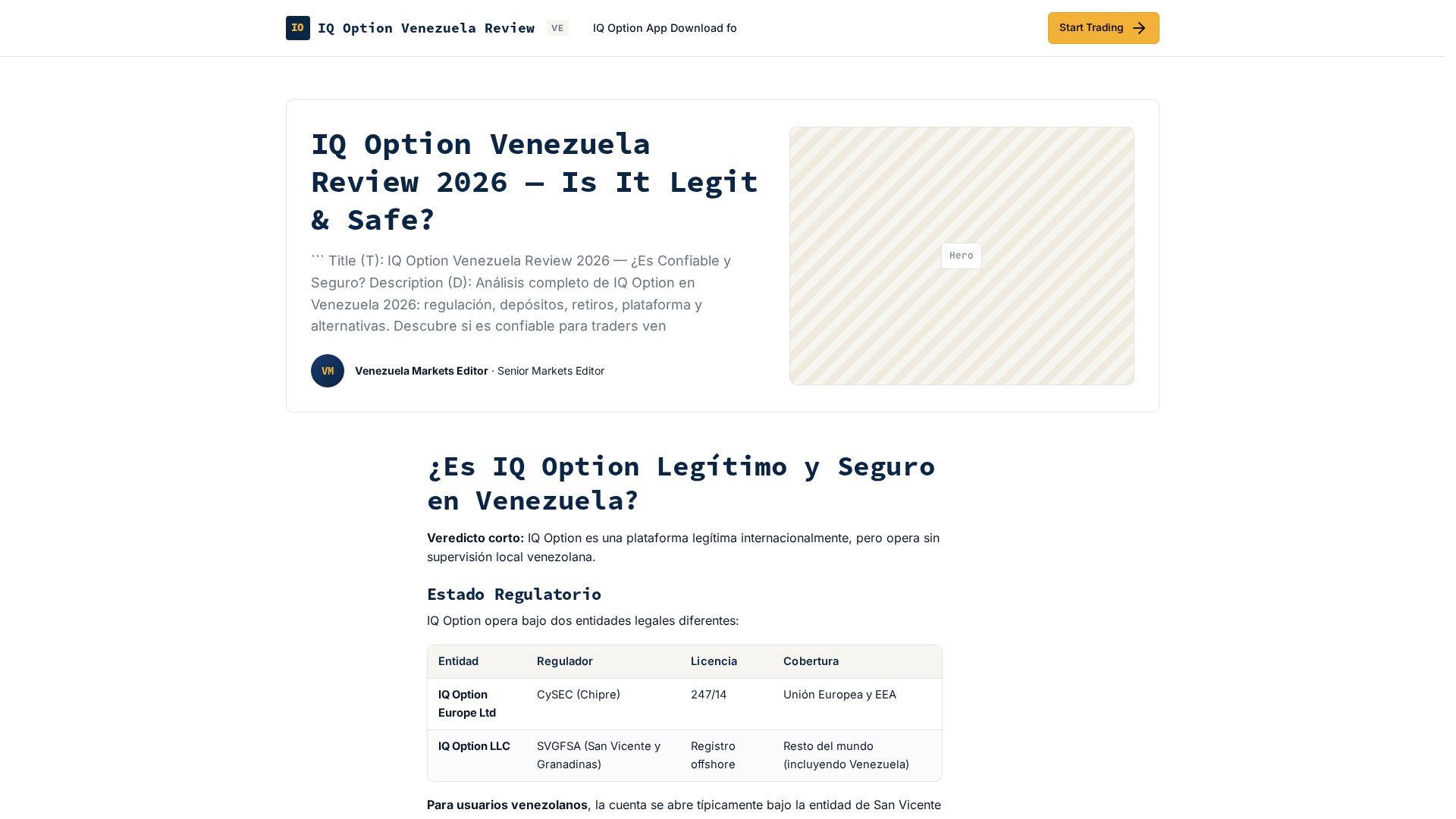 Screenshot of iqoptionbrokerve.com