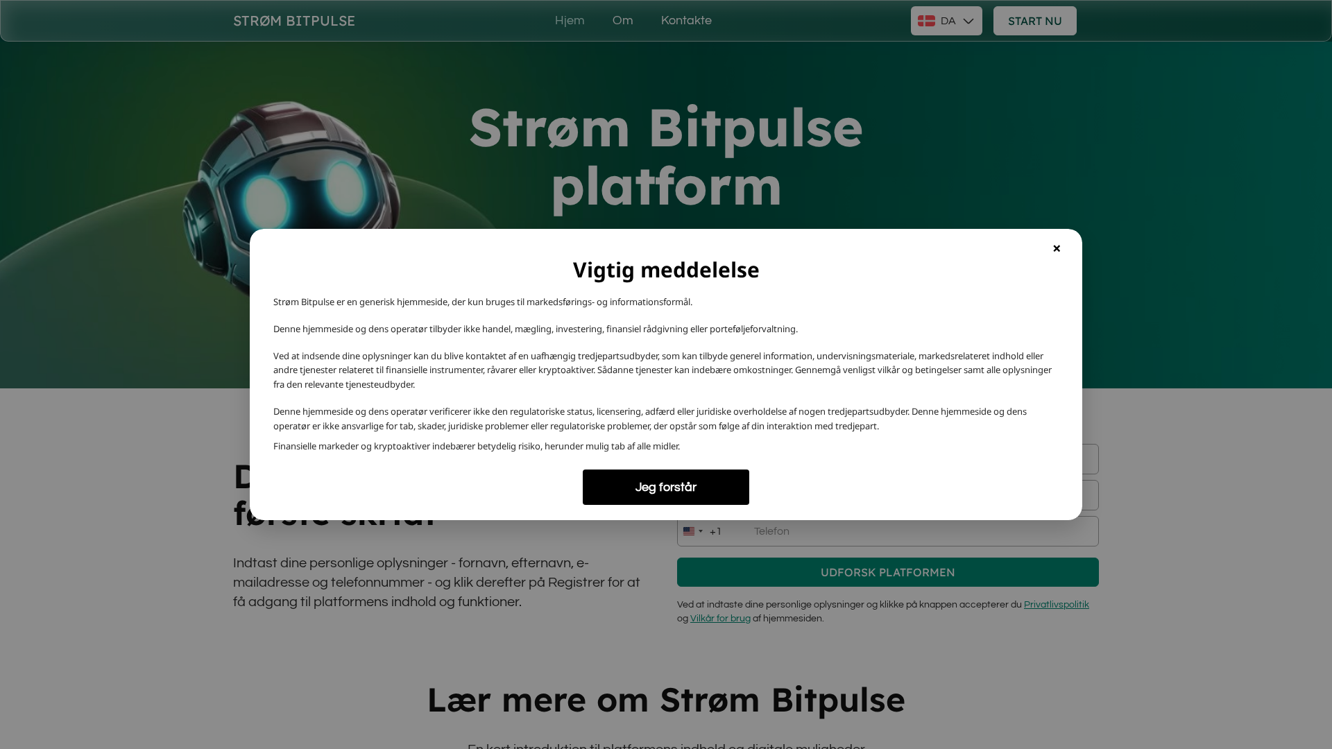 Screenshot of strombitpulse-dk.live