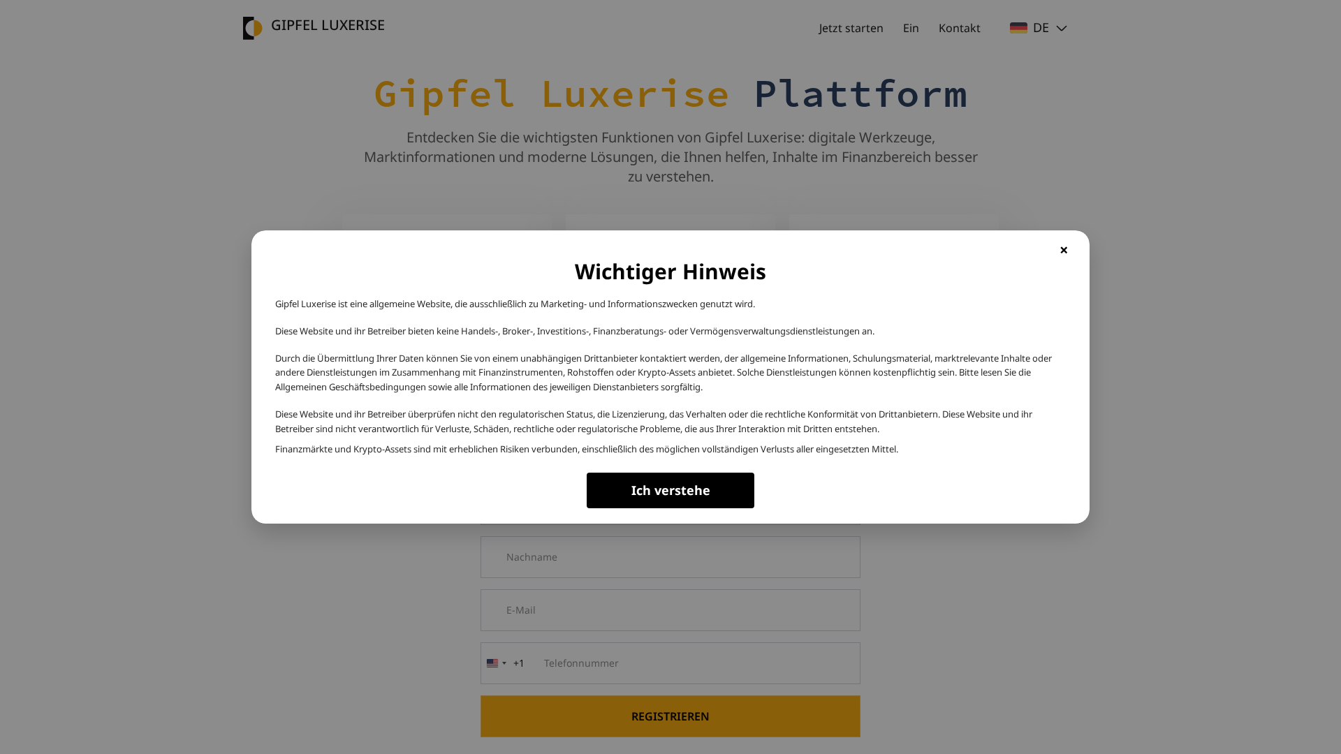 Screenshot of gipfelluxerise-de.live
