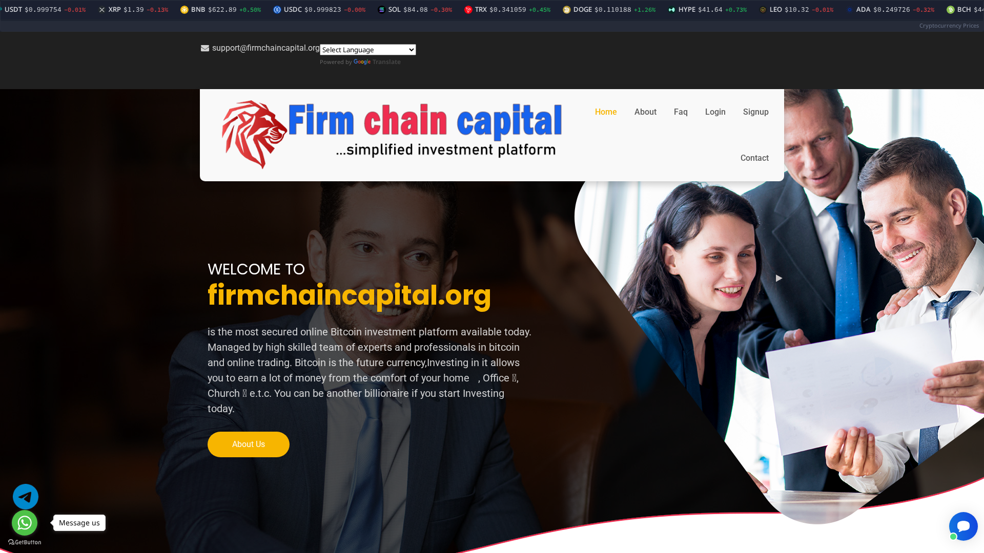 Screenshot of firmchaincapital.org