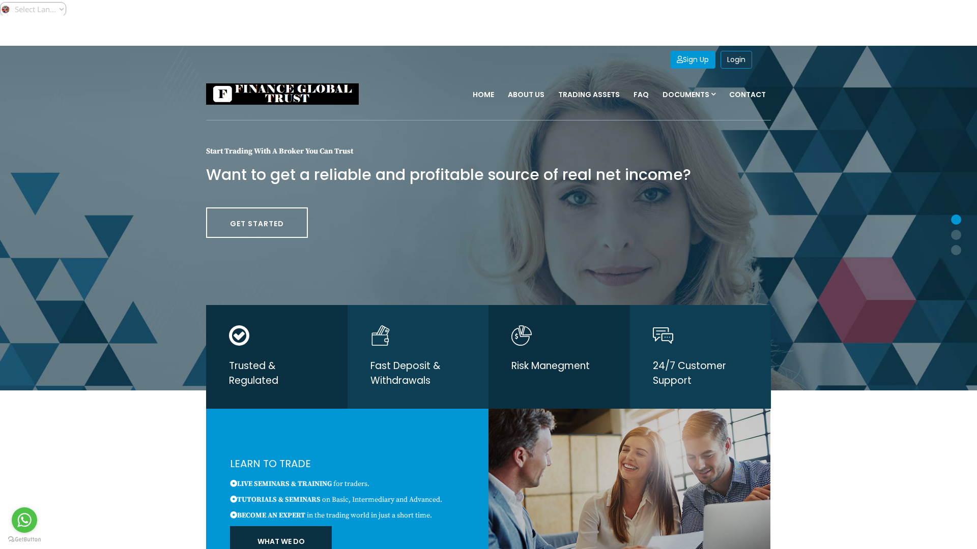 Screenshot of fin-globtrust.pro