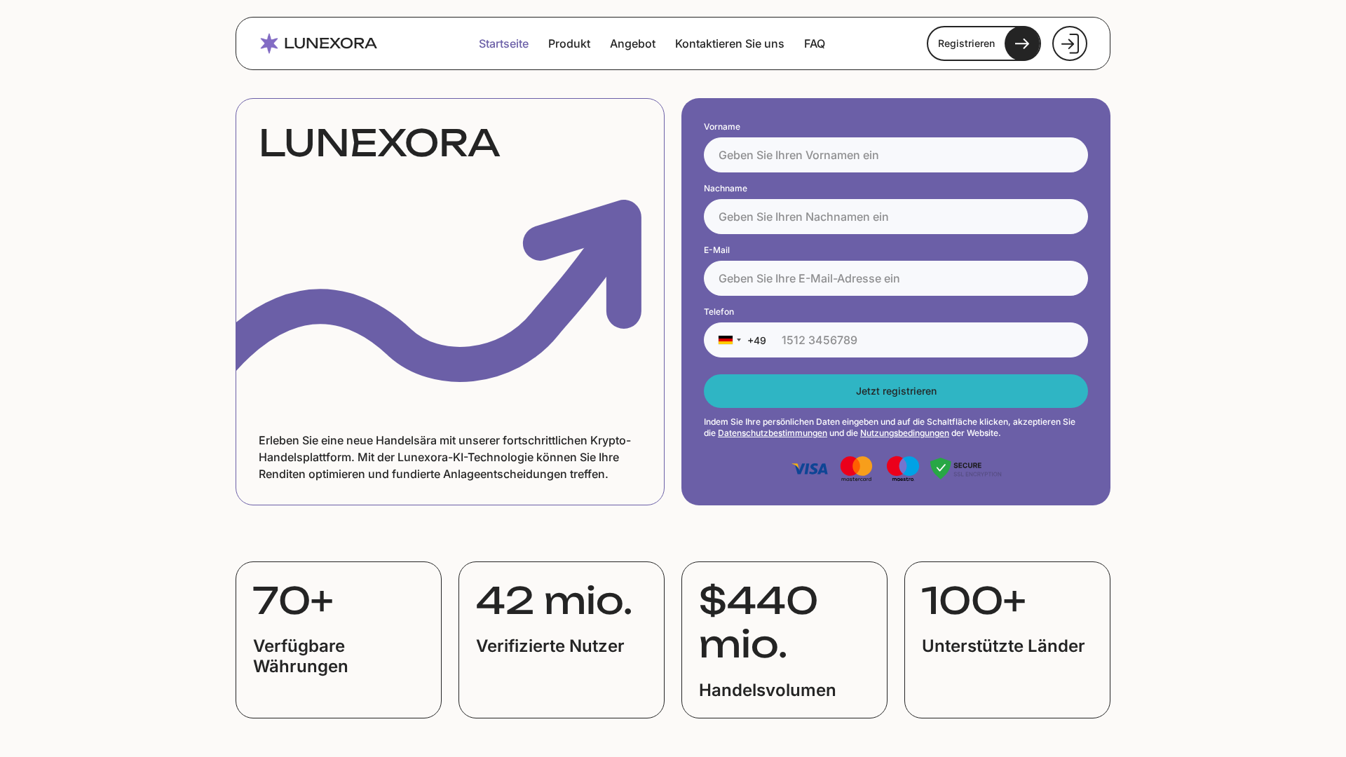 Screenshot of lunexora-de.com