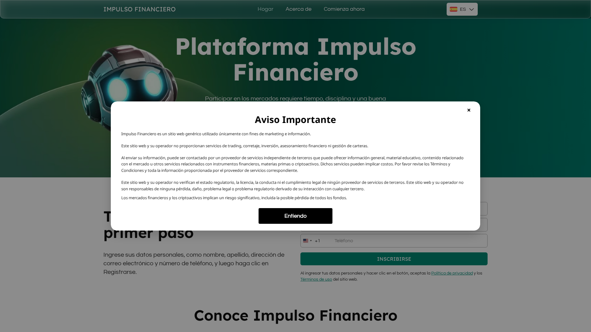 Screenshot of impulsofinanciero-es.live