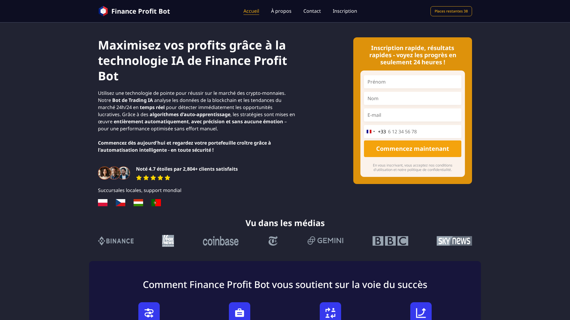 Screenshot of financeprofitbotai.com