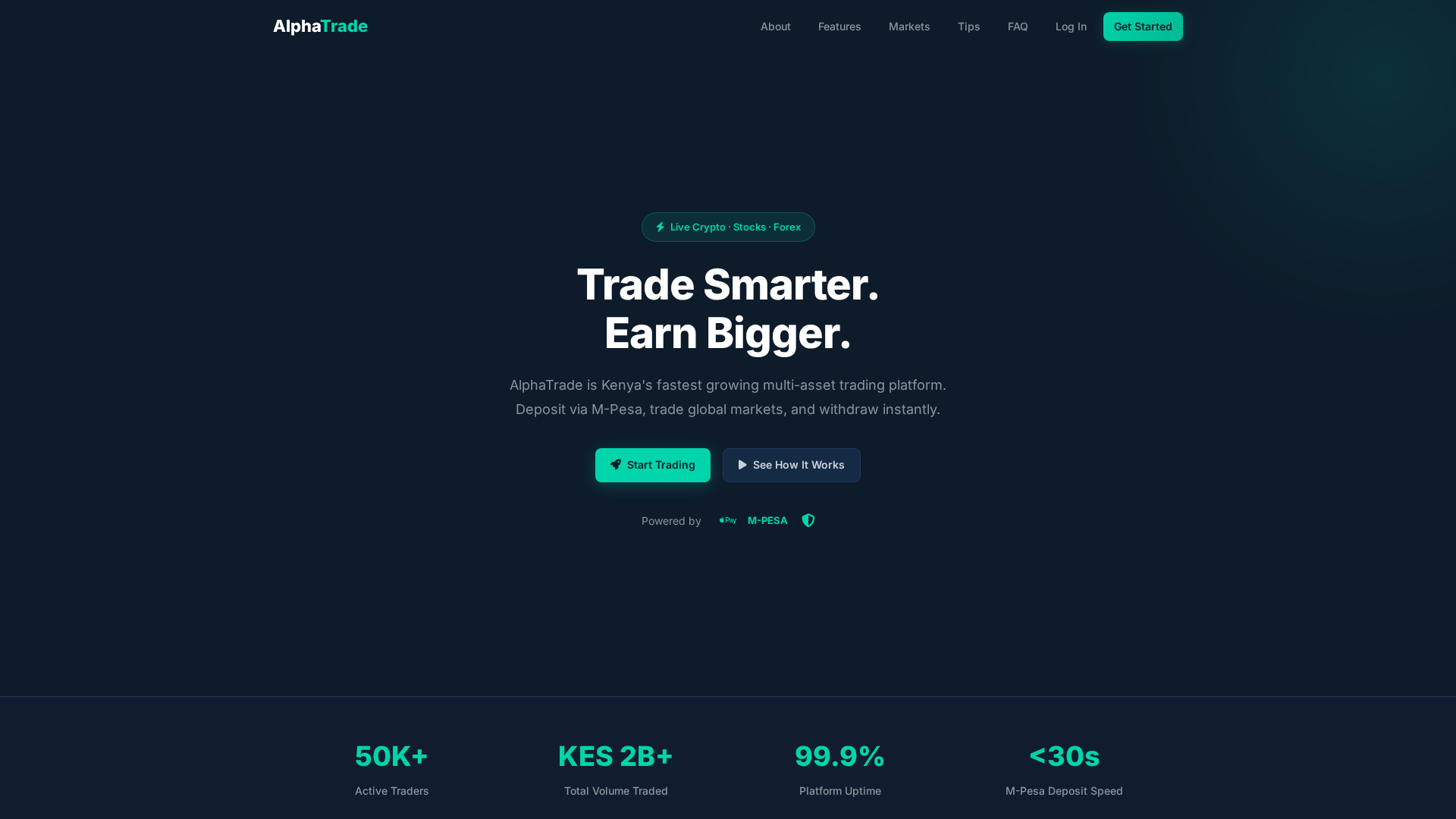 Screenshot of alphatrade.co.ke