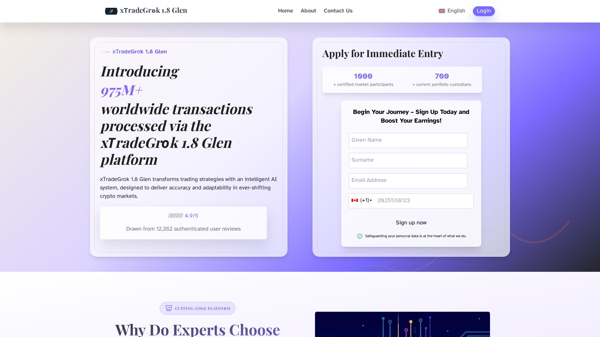 Screenshot of xtradegrok-1-8-glen.com