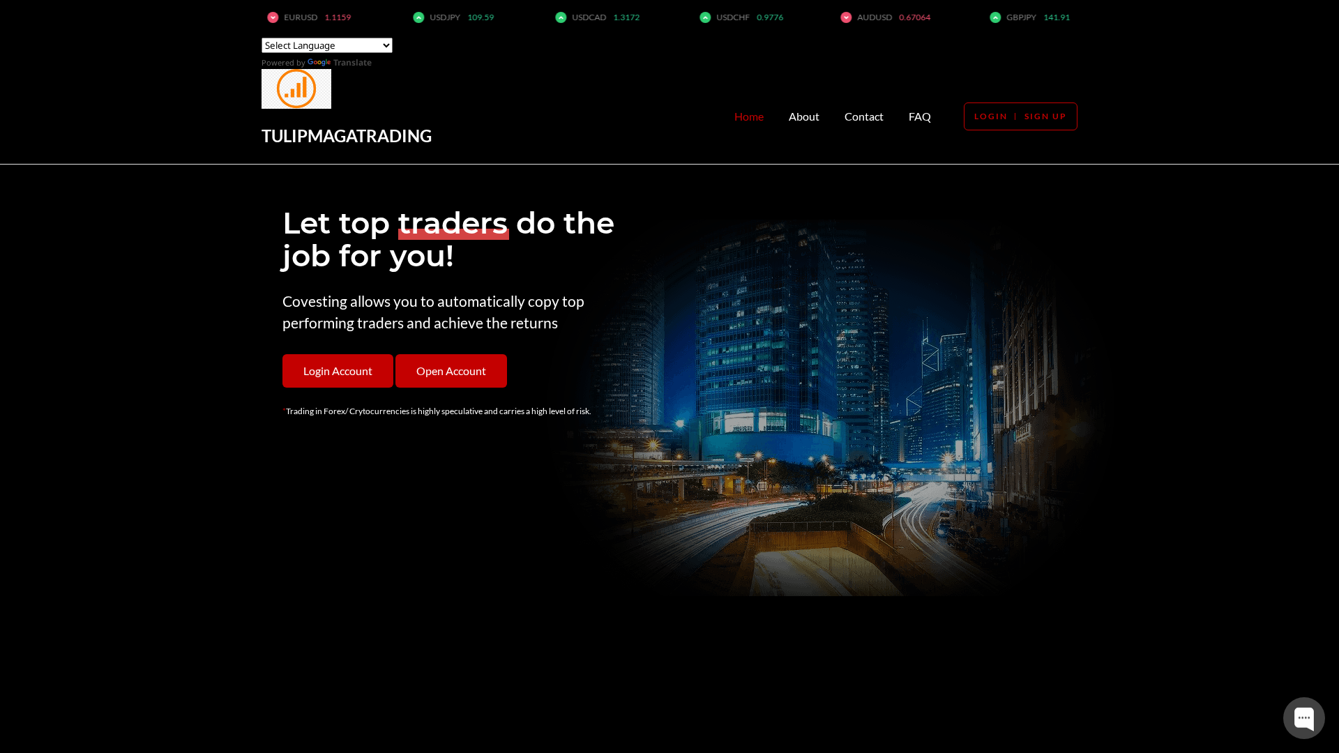 Screenshot of tulipmagatrading.live