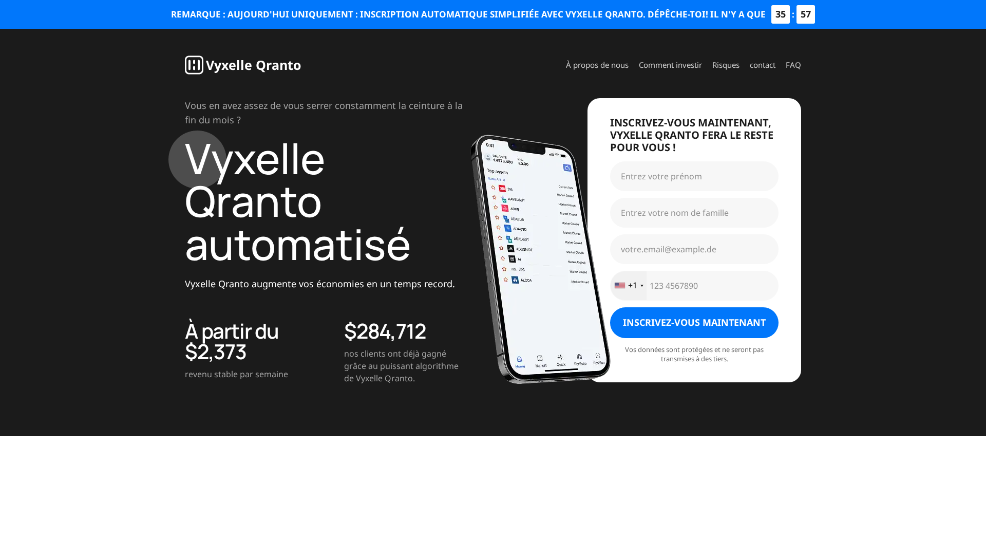 Screenshot of vyxelleqrantotrade.com