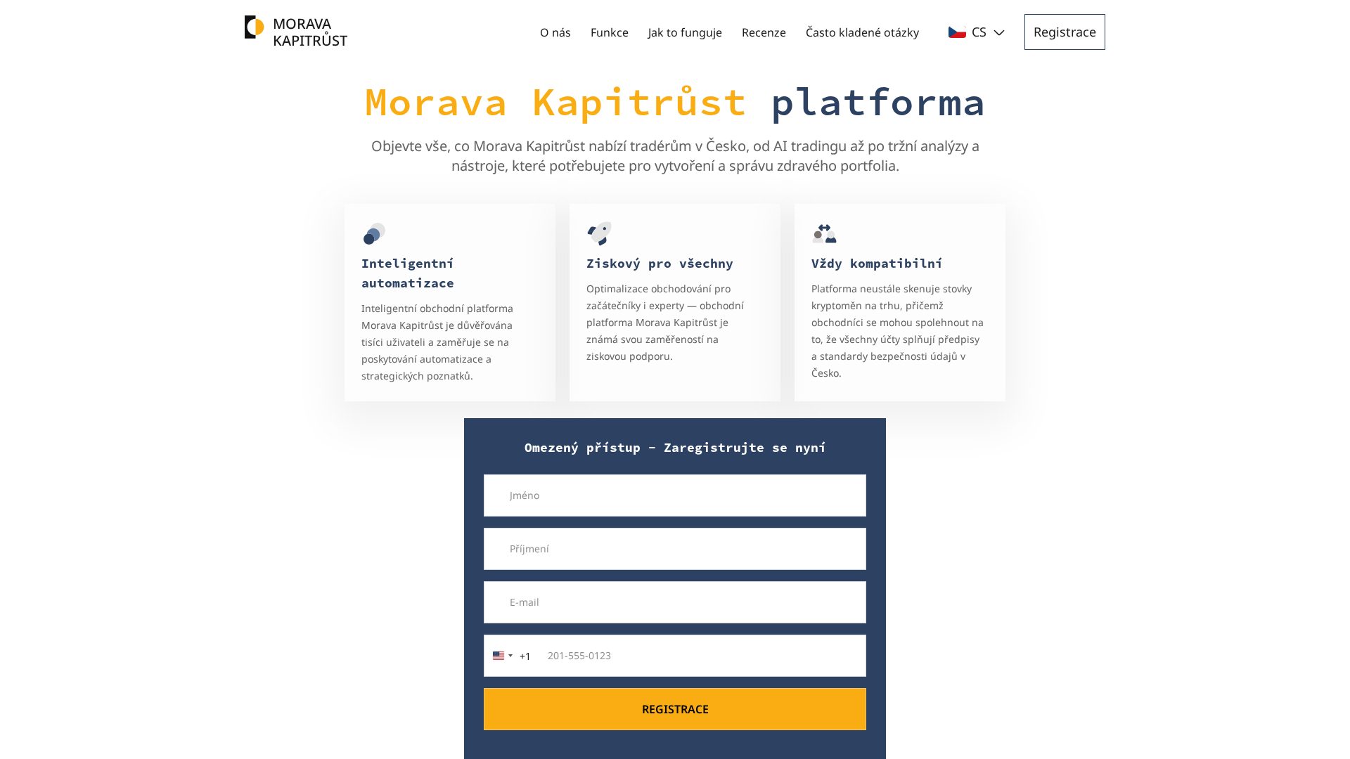 Screenshot of morava-kapitrust.com