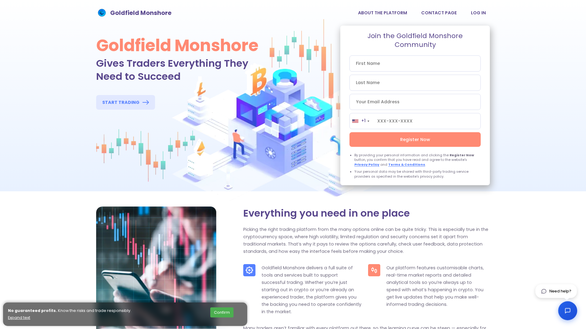 Screenshot of goldfieldmonshoreai.com