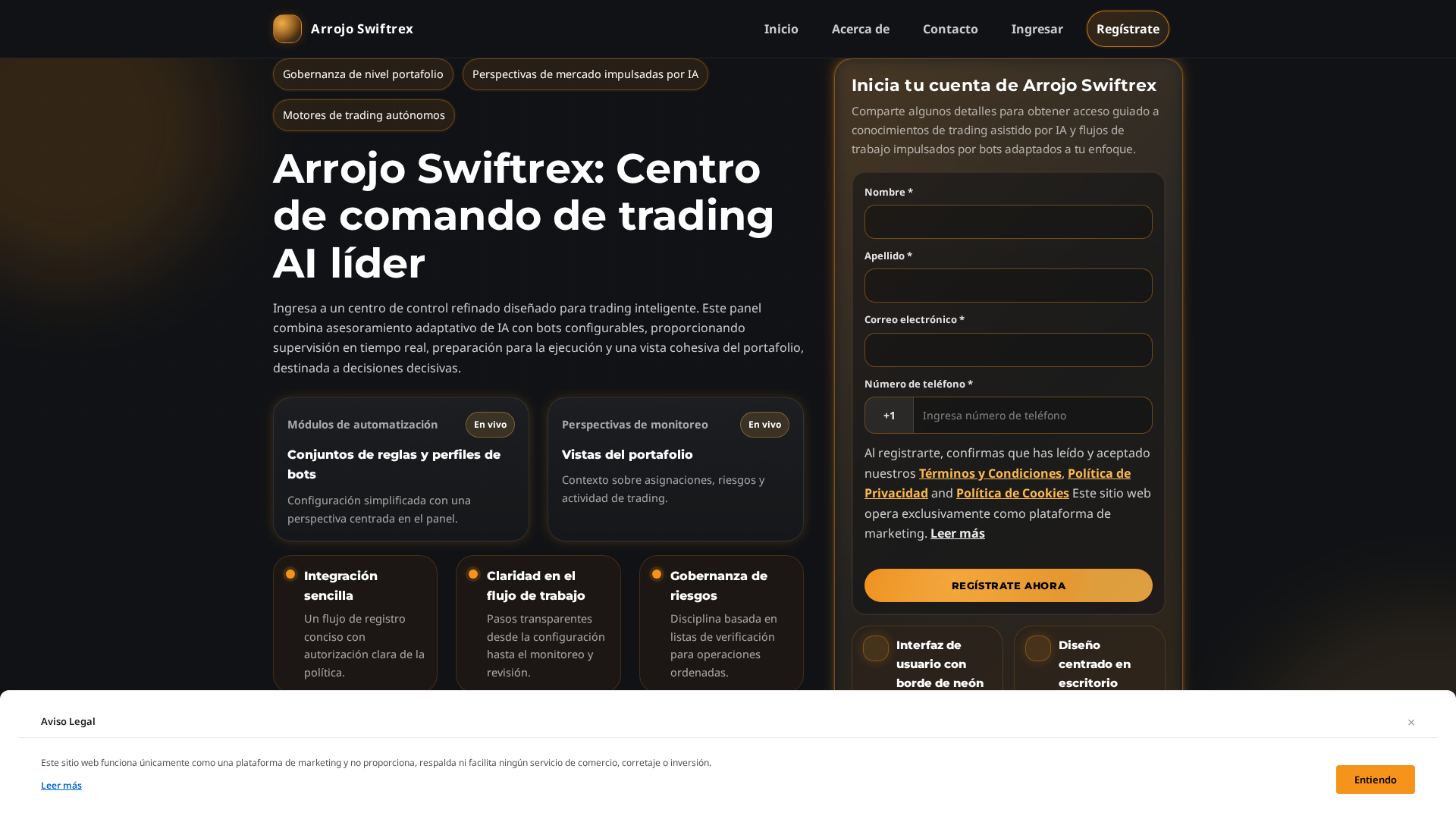 Screenshot of arrojoswiftrex.click