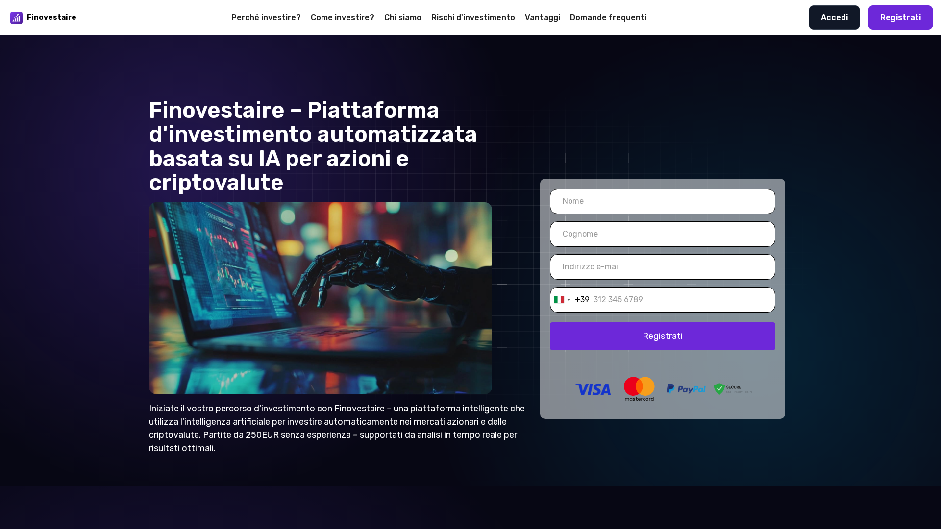 Screenshot of finovestaire.net