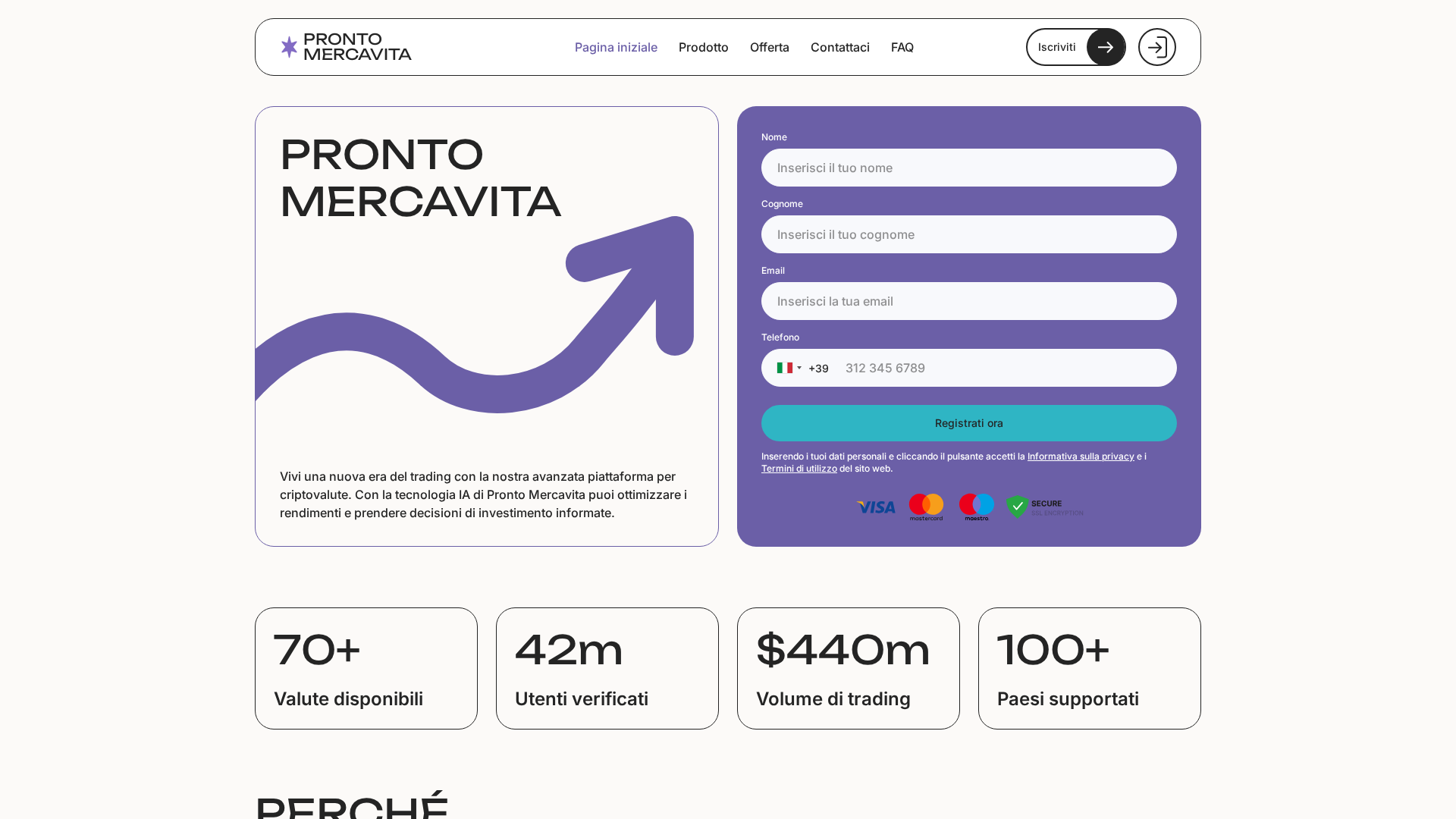 Screenshot of prontomercavita.com