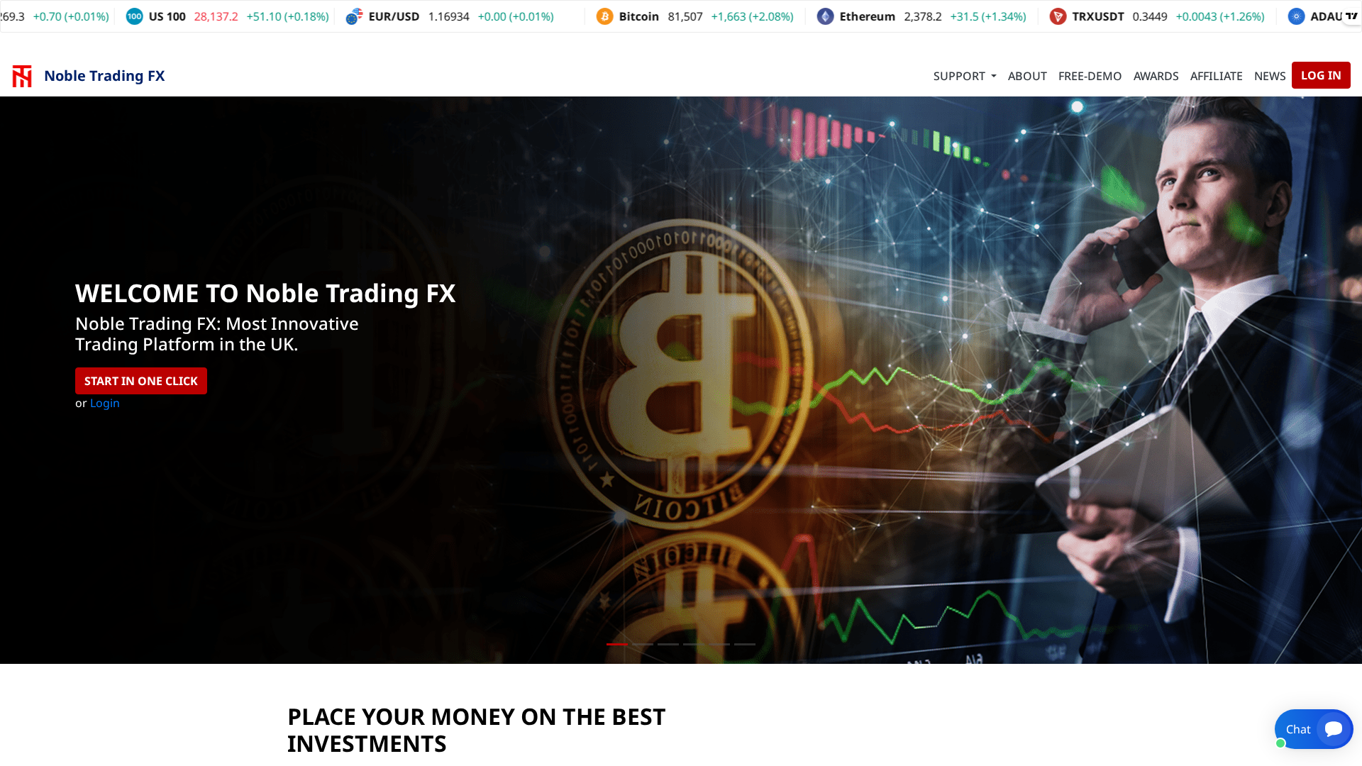 Screenshot of nobletradingfx.com
