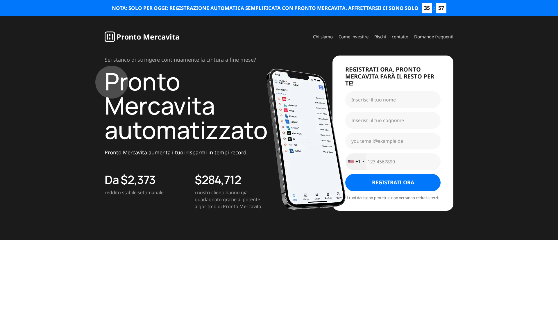 Screenshot of prontomercavitatrade.com