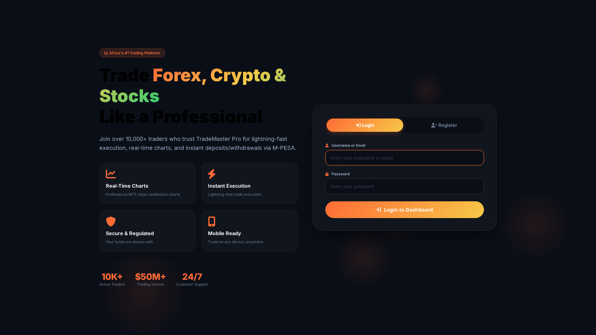Screenshot of trademasterpro.co.ke