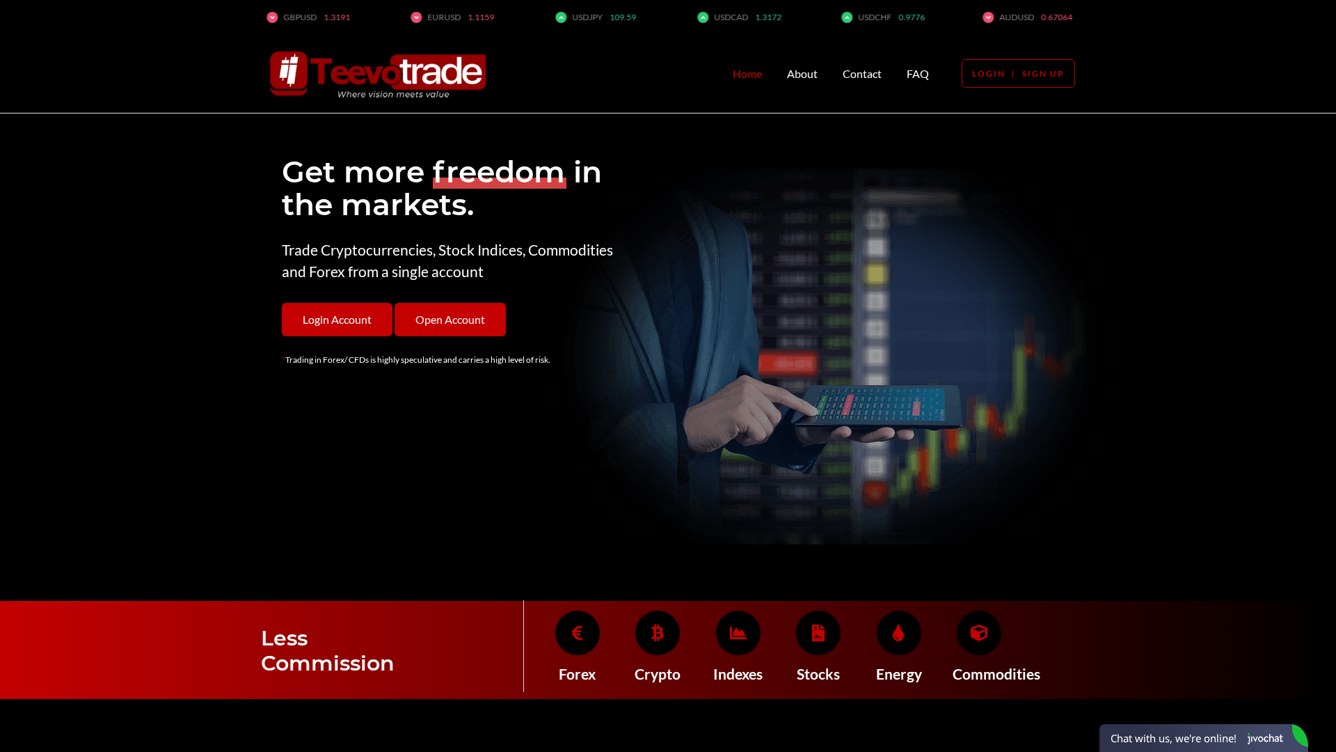 Screenshot of teevotrade.pro