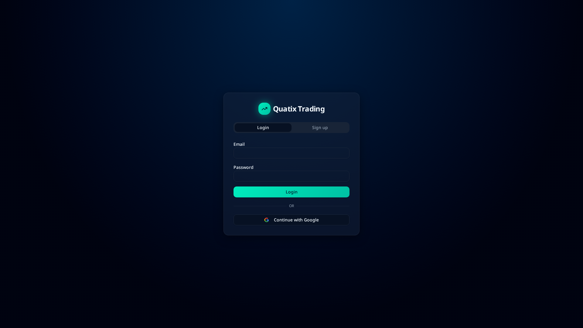 Screenshot of quatixtrading.com