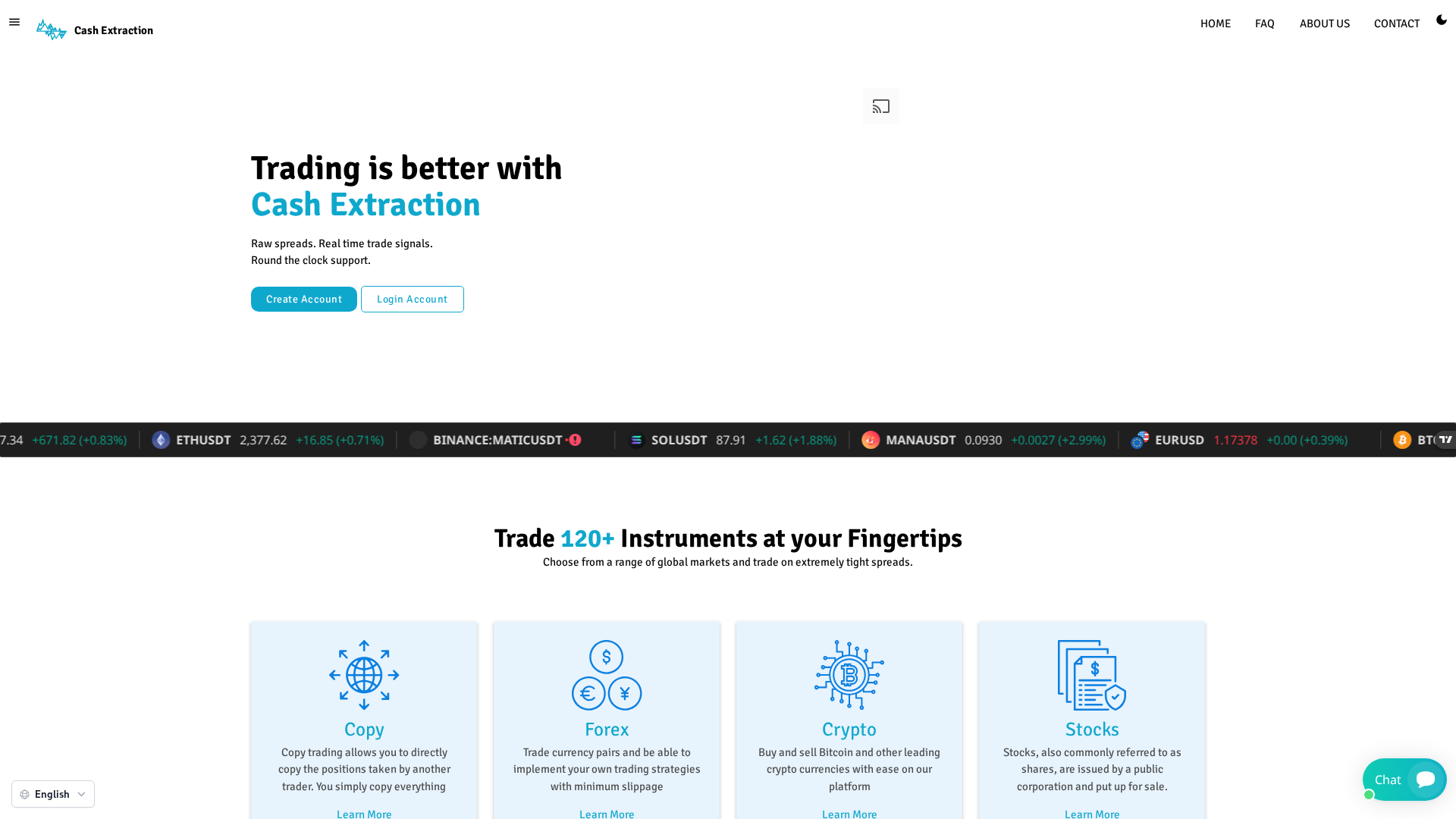 Screenshot of cashextractions.cc
