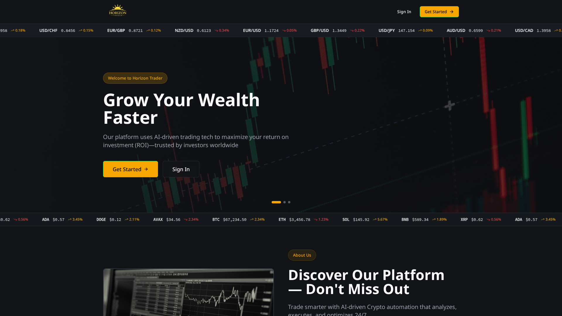 Screenshot of horizontradergroup.com