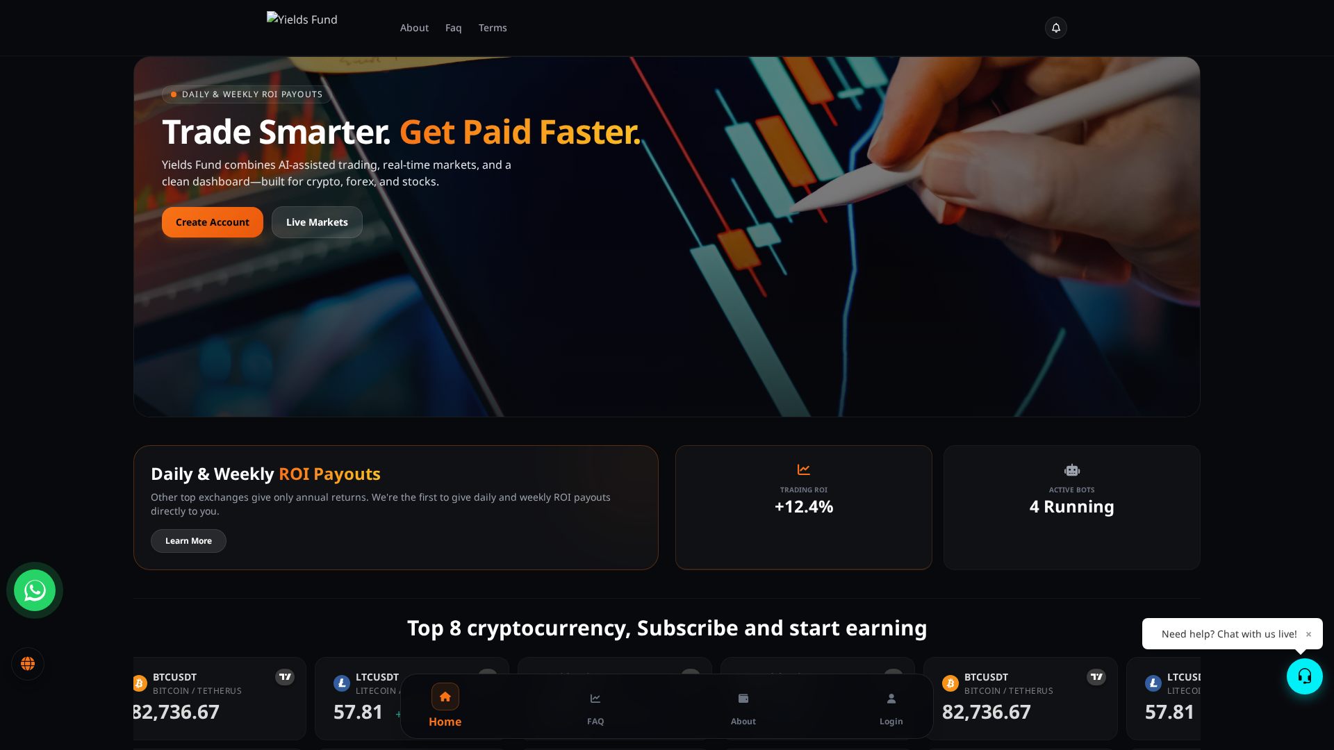 Screenshot of yieldsfund.com
