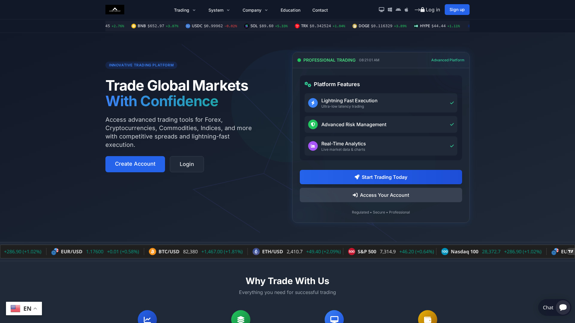 Screenshot of alpinetrades247.com