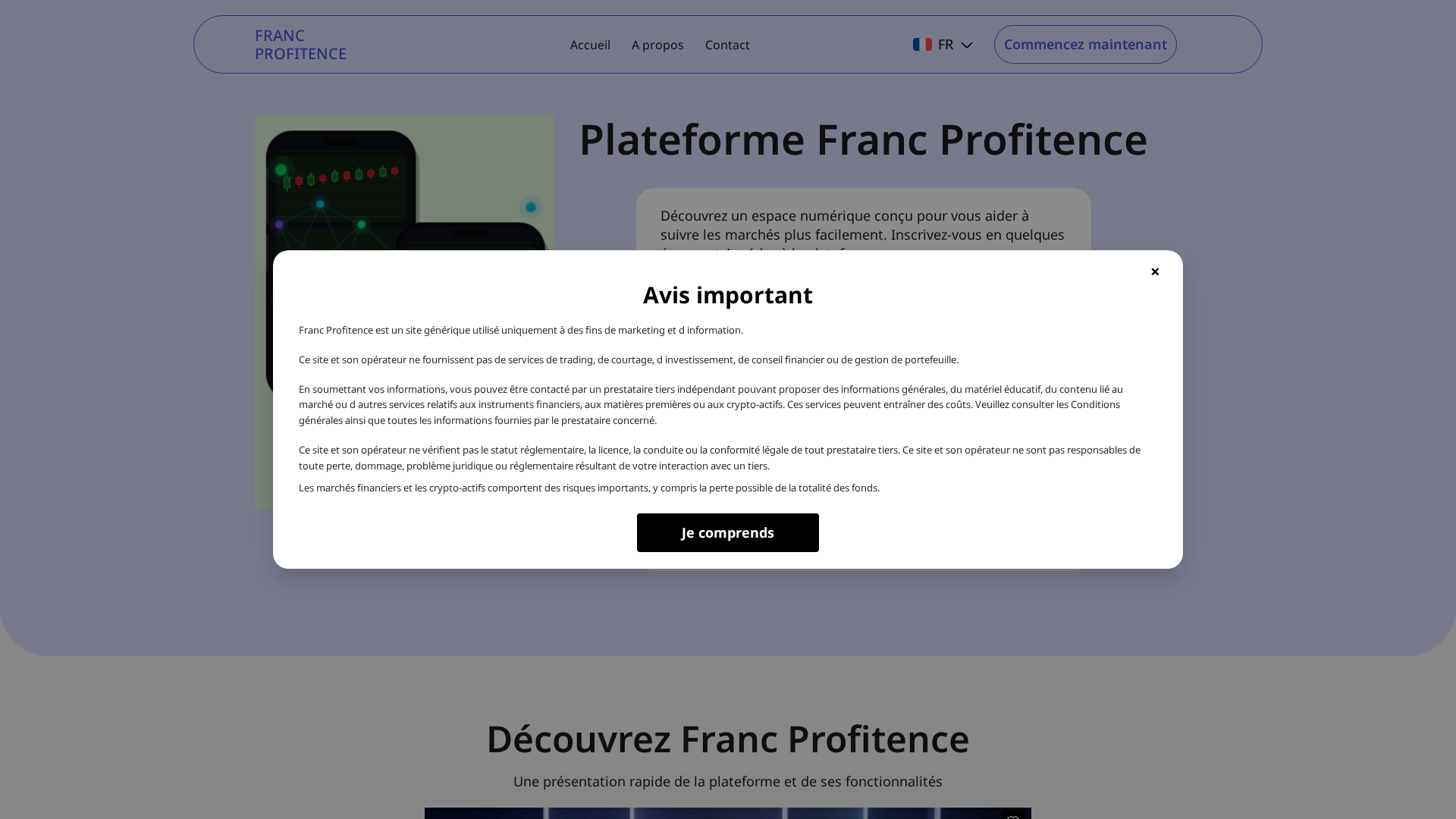 Screenshot of francprofitence-fr.com