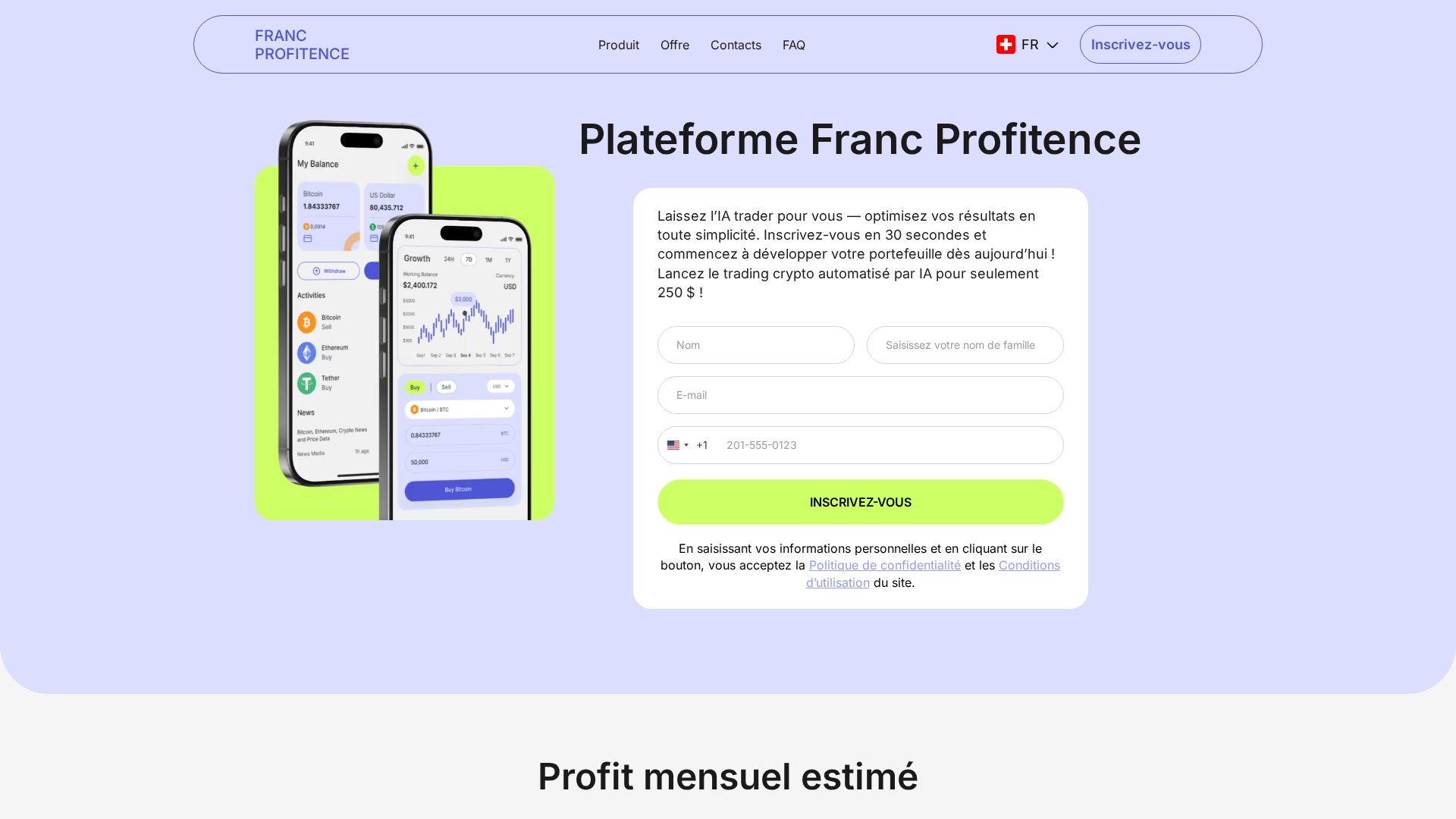 Screenshot of franc-profitence.com
