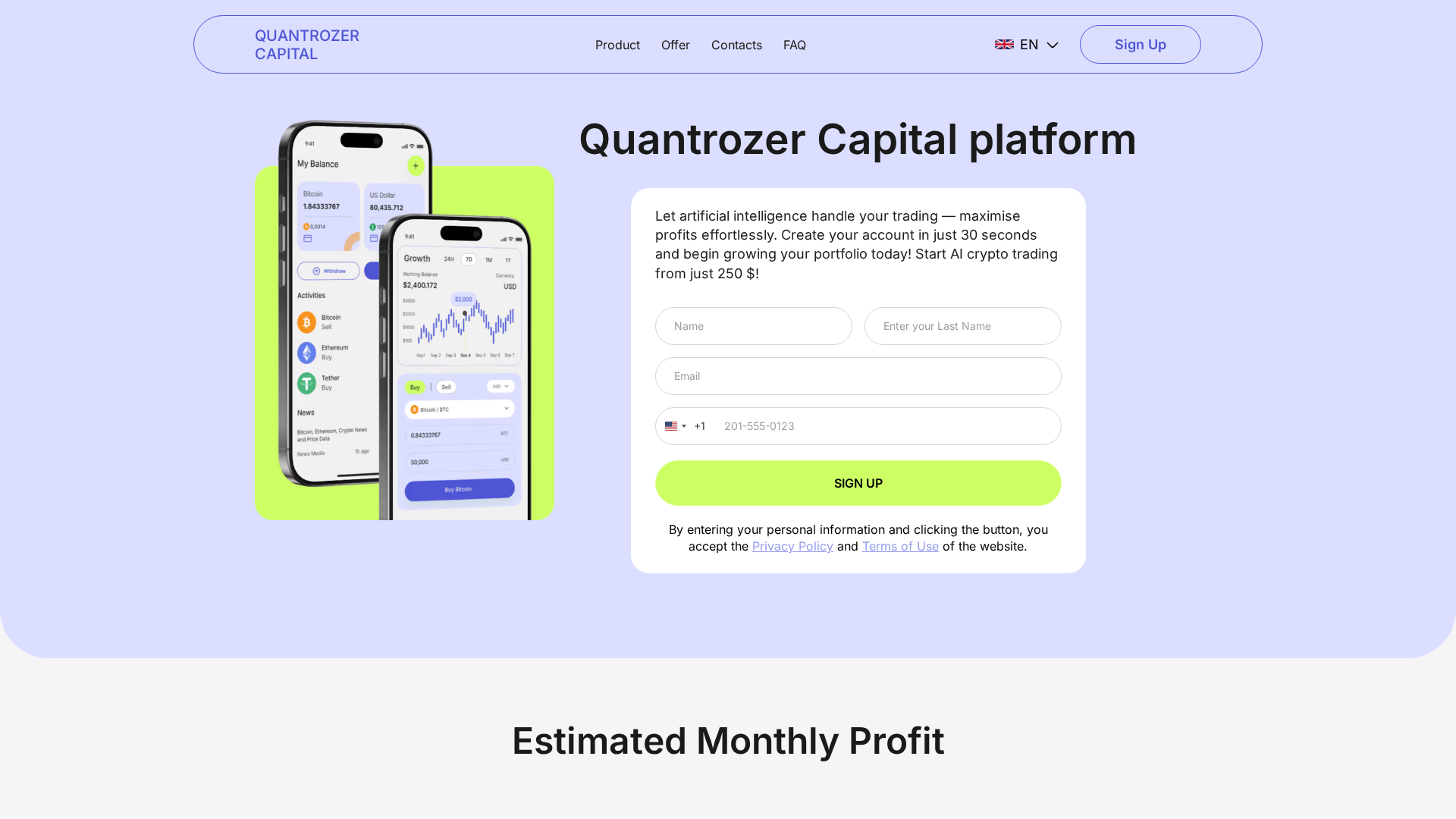 Screenshot of quantrozer-capital.com