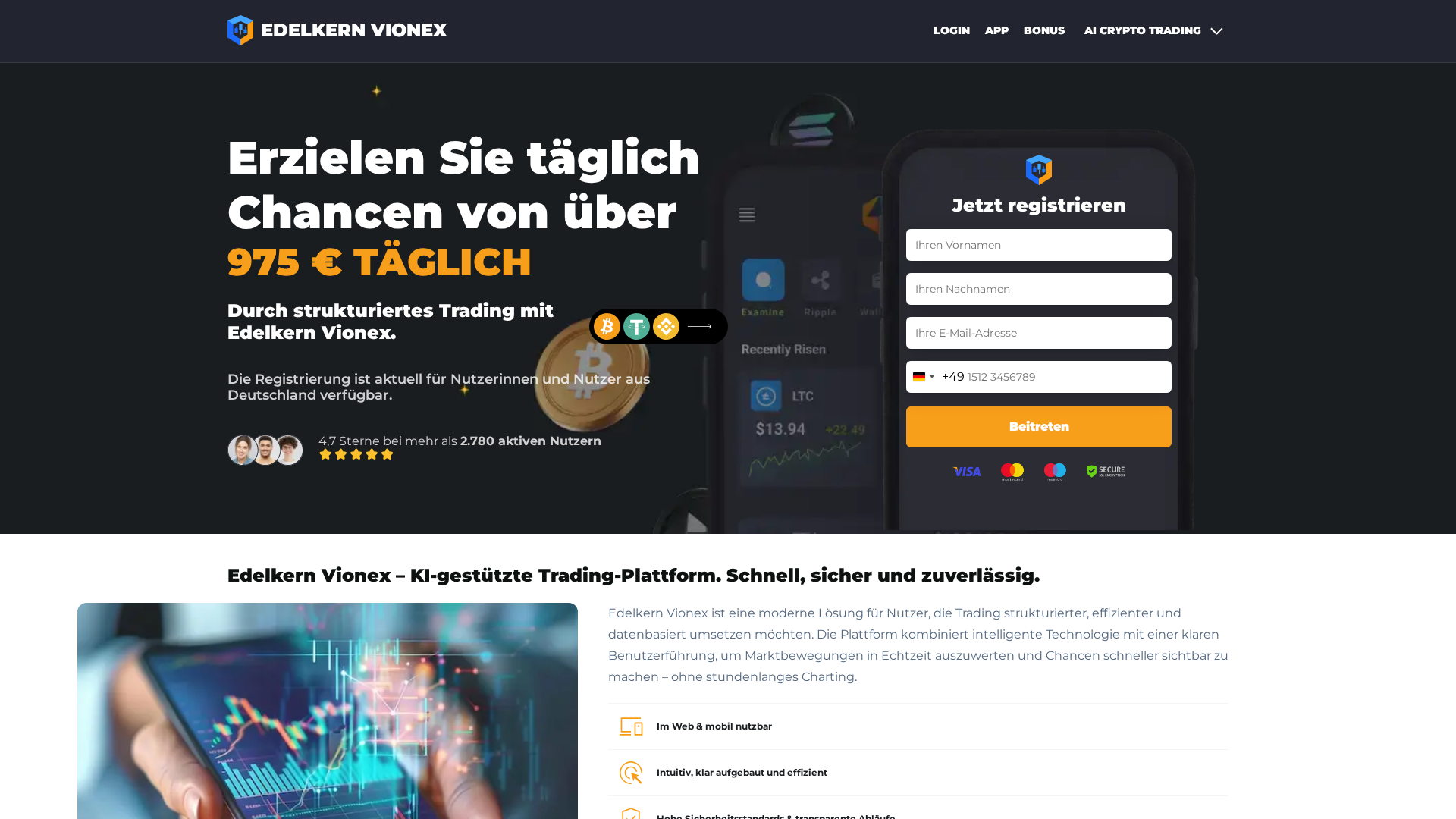 Screenshot of edelkernvionex.com