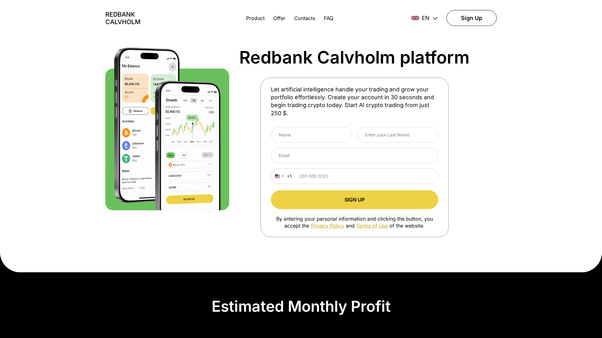 Screenshot of redbank-calvholm.com