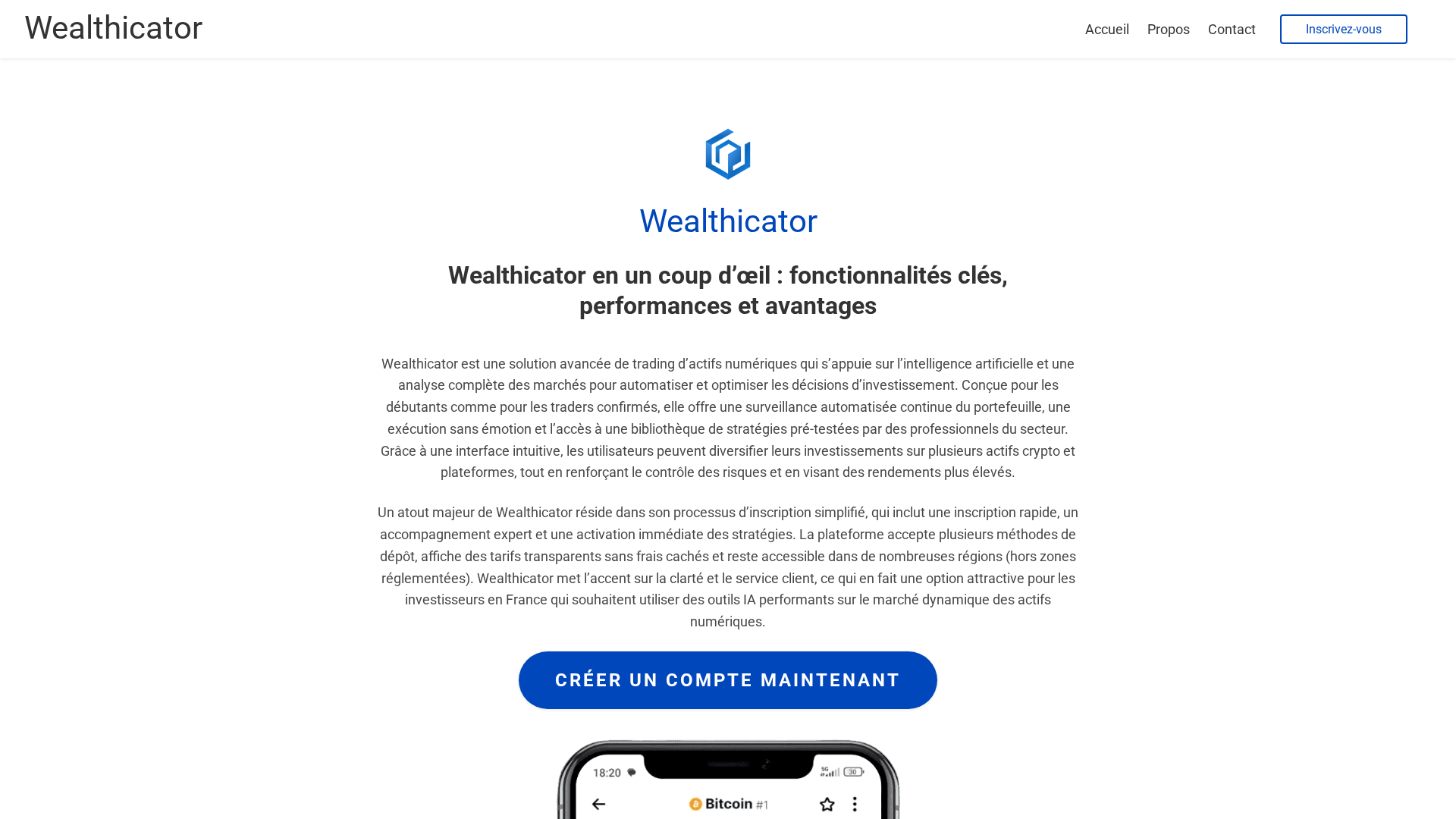 Screenshot of wealthicatoraibot.com