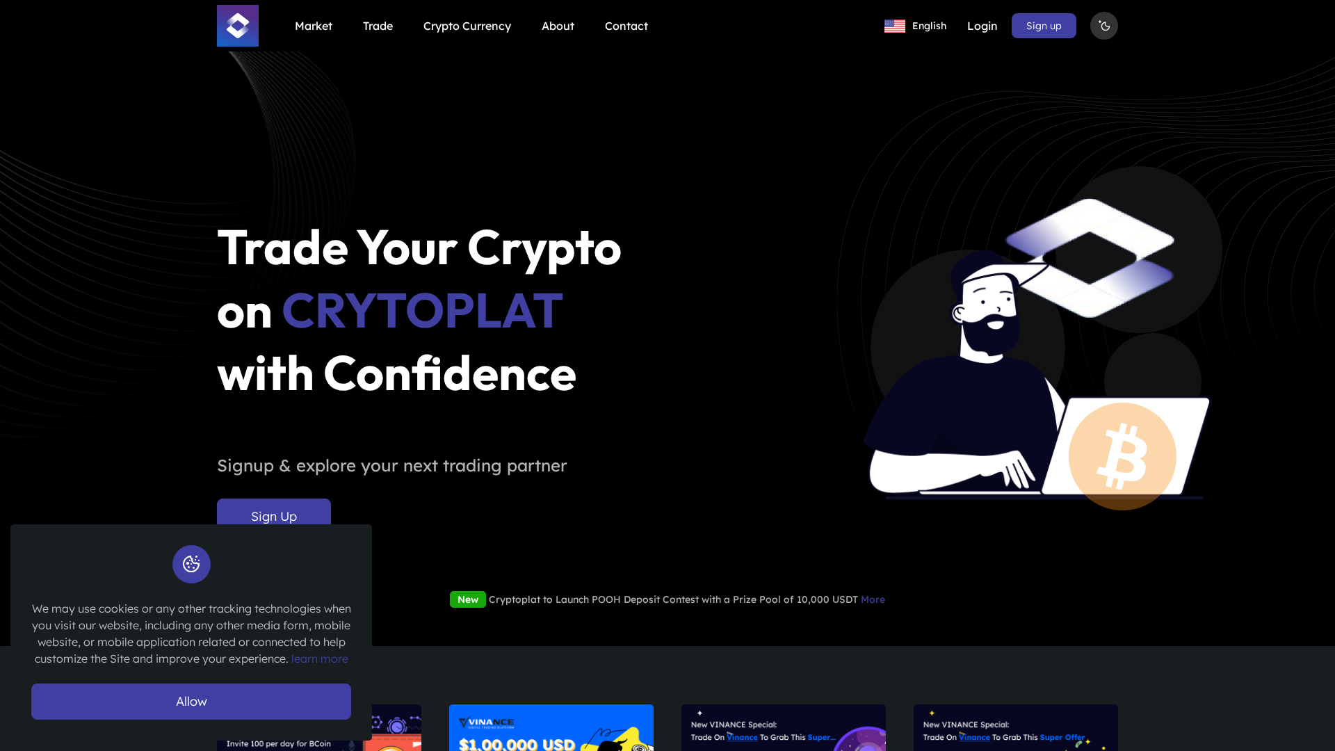 Screenshot of cryptoplat.org
