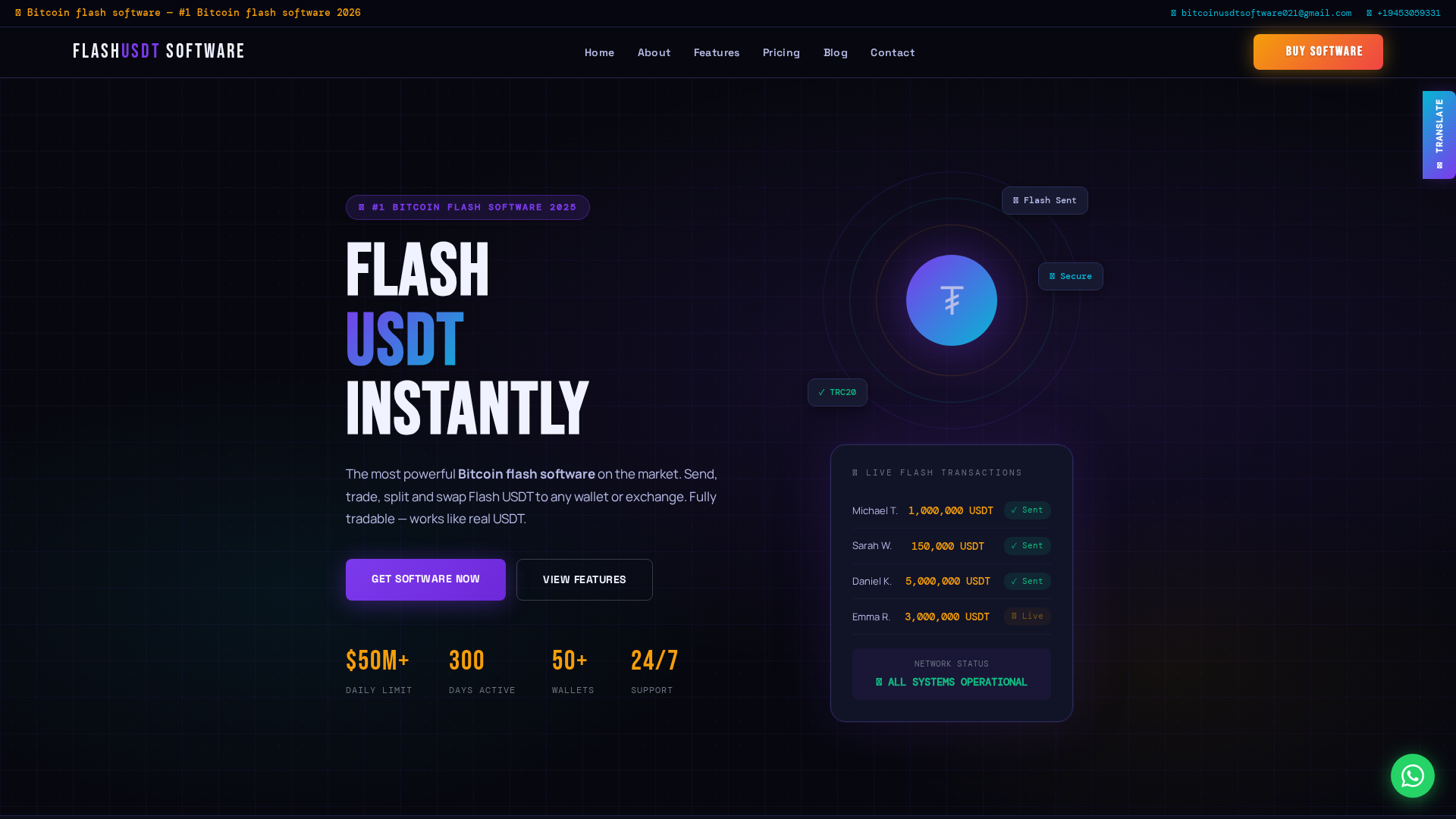 Screenshot of bitcoinflashsoftwares.com