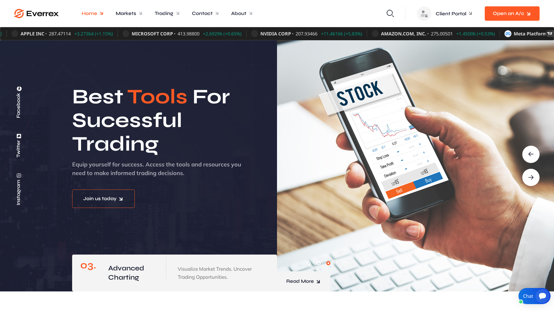 Screenshot of everrextrading.com