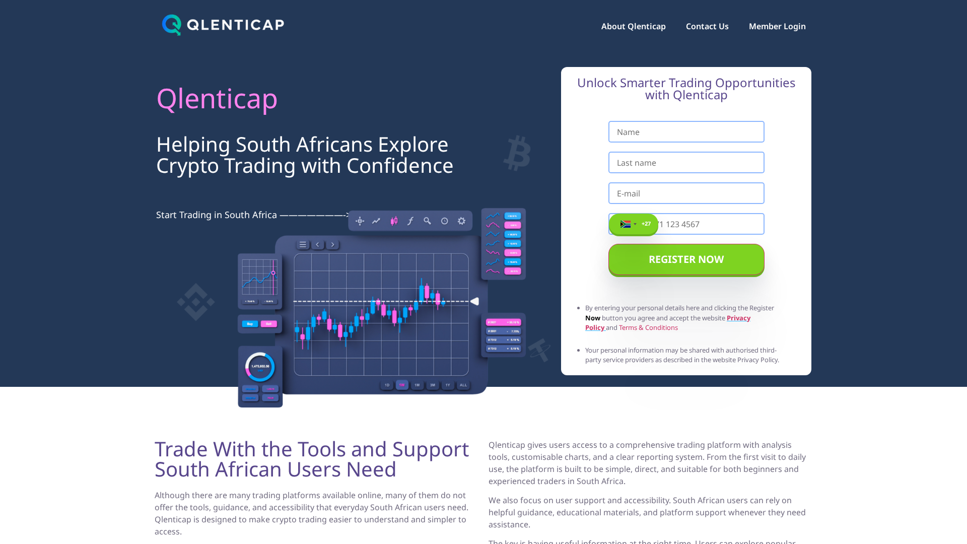 Screenshot of qlenticap.co.za