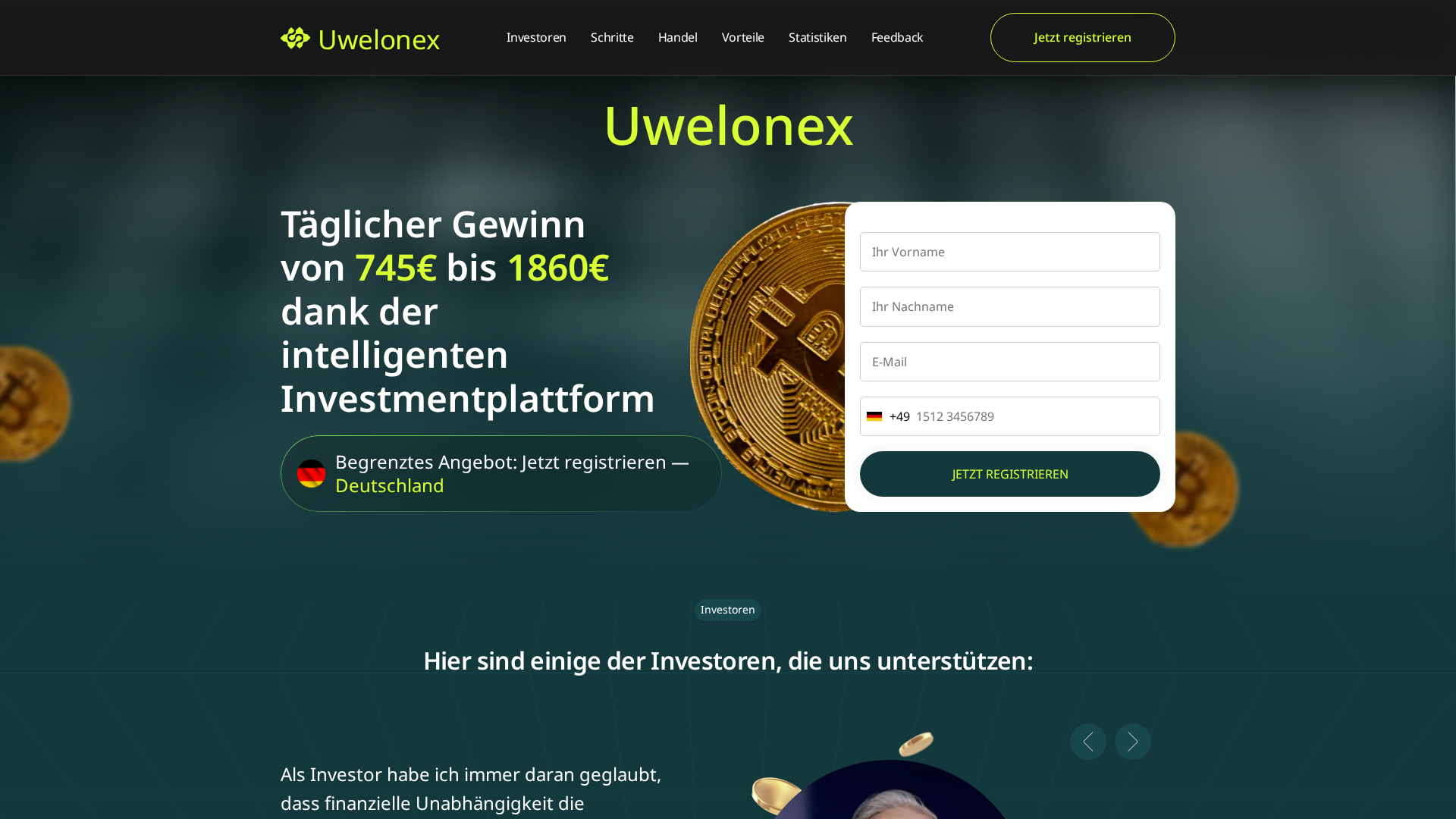 Screenshot of uwelonex-de.com